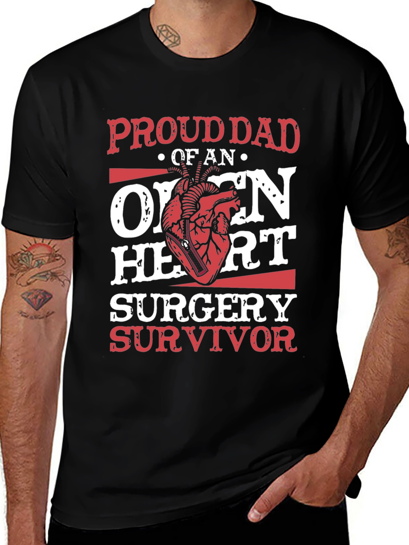 Proud Dad of Open Heart Surgery Survivor T-Shirt