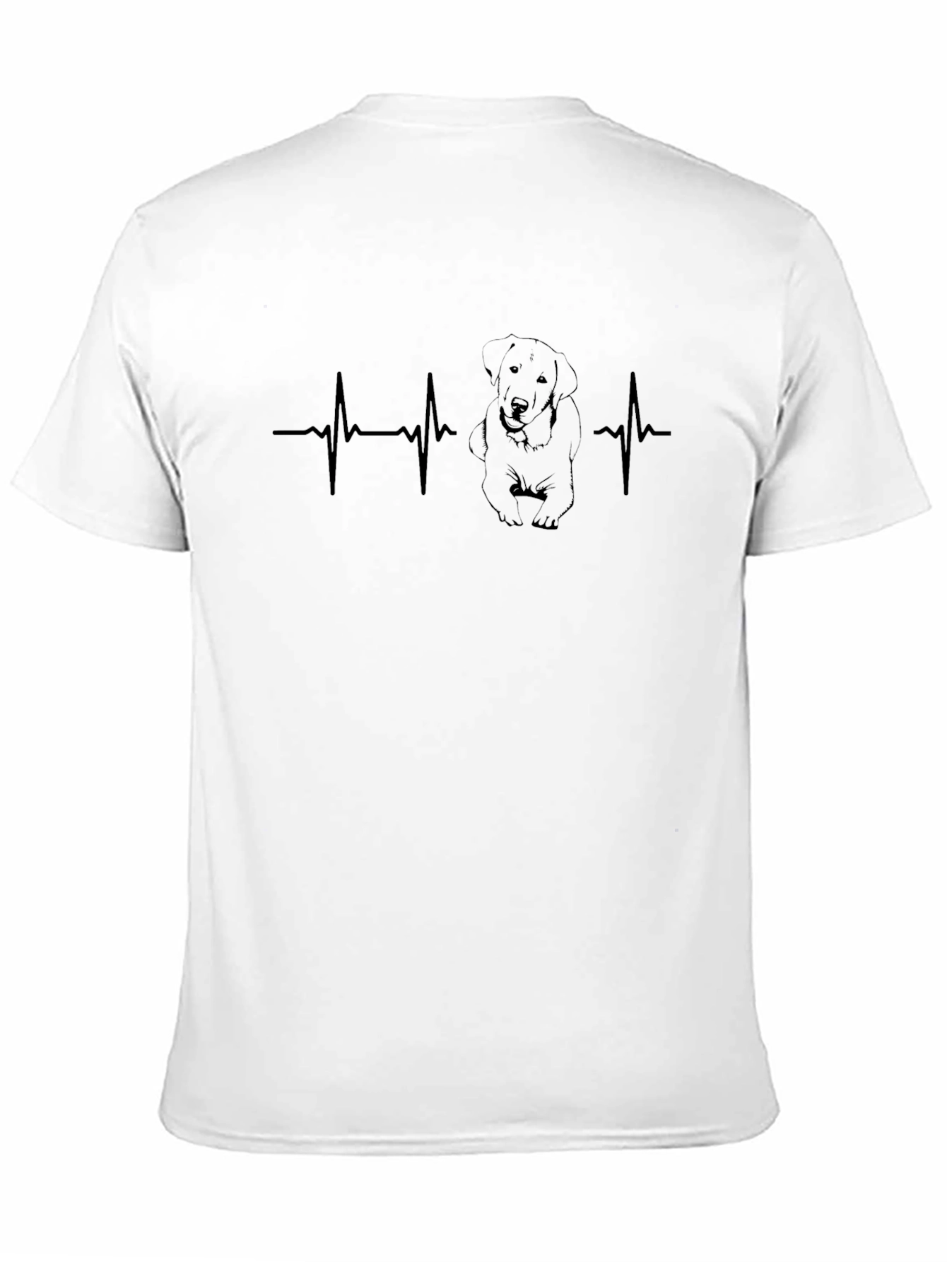 Dog Heartbeat T-Shirt - Black