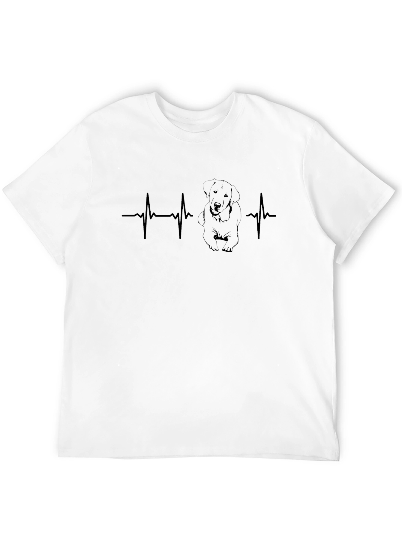Dog Heartbeat T-Shirt - Black