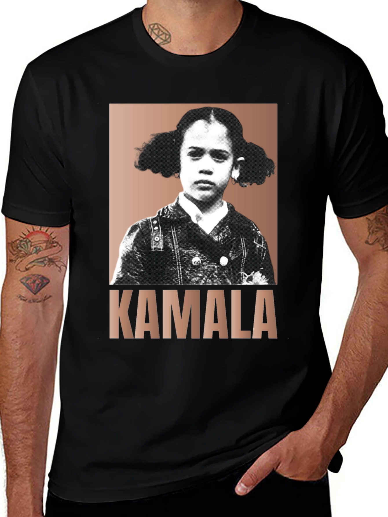 Kamala Harris Child Portrait T-Shirt - Political Fashion
