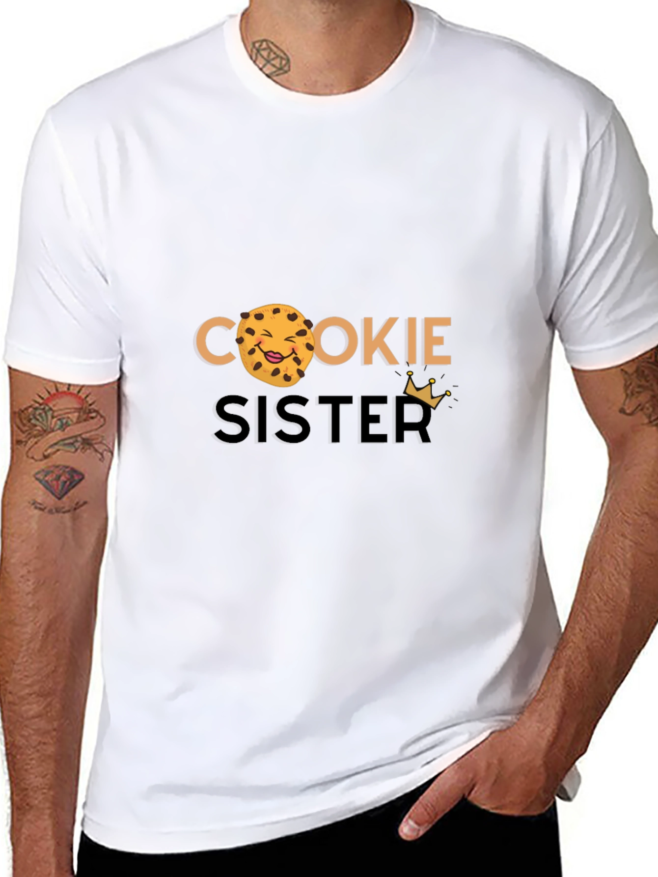 Cookie Sister Black Graphic T-Shirt