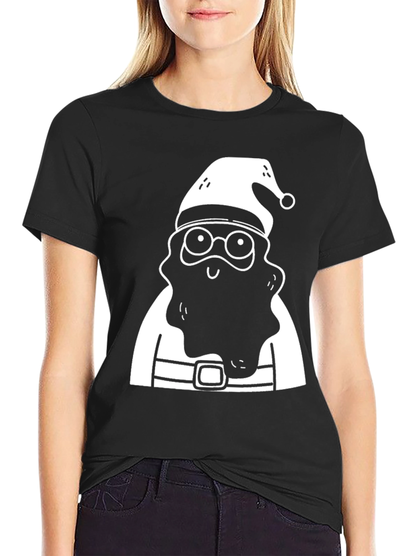 Santa Claus Graphic T-Shirt - Festive Holiday Apparel
