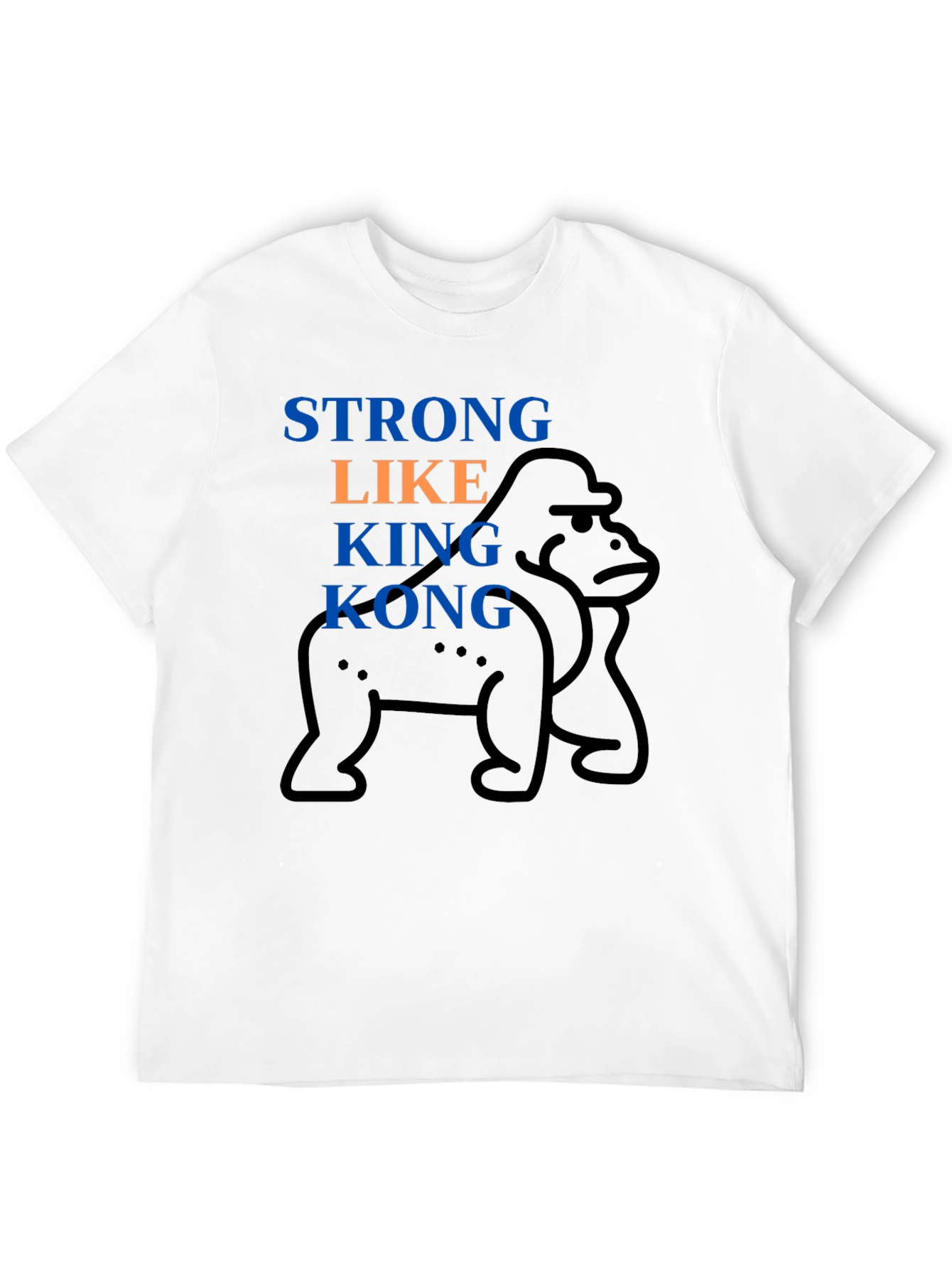 Strong Like King Kong Black Graphic Tee