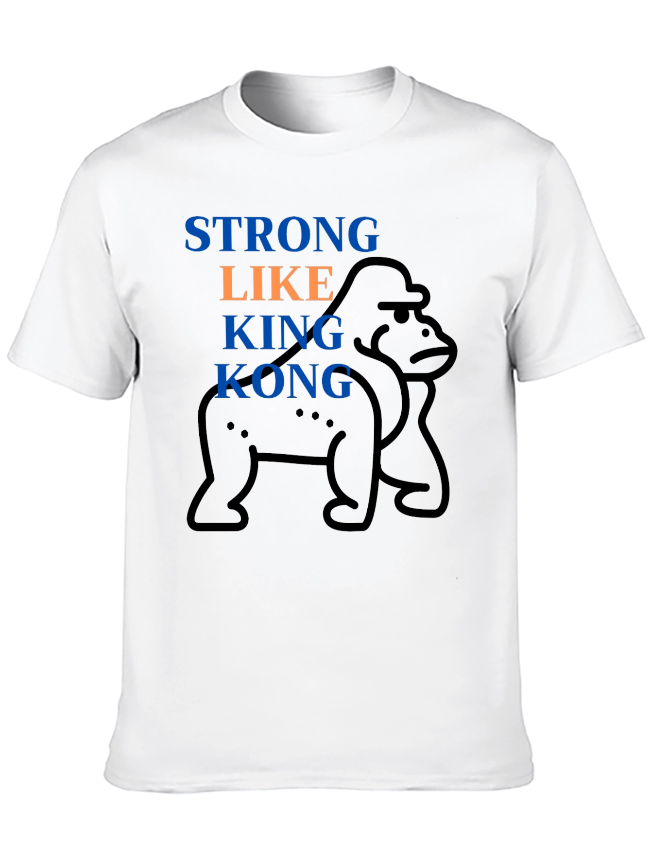 Strong Like King Kong Black Graphic Tee