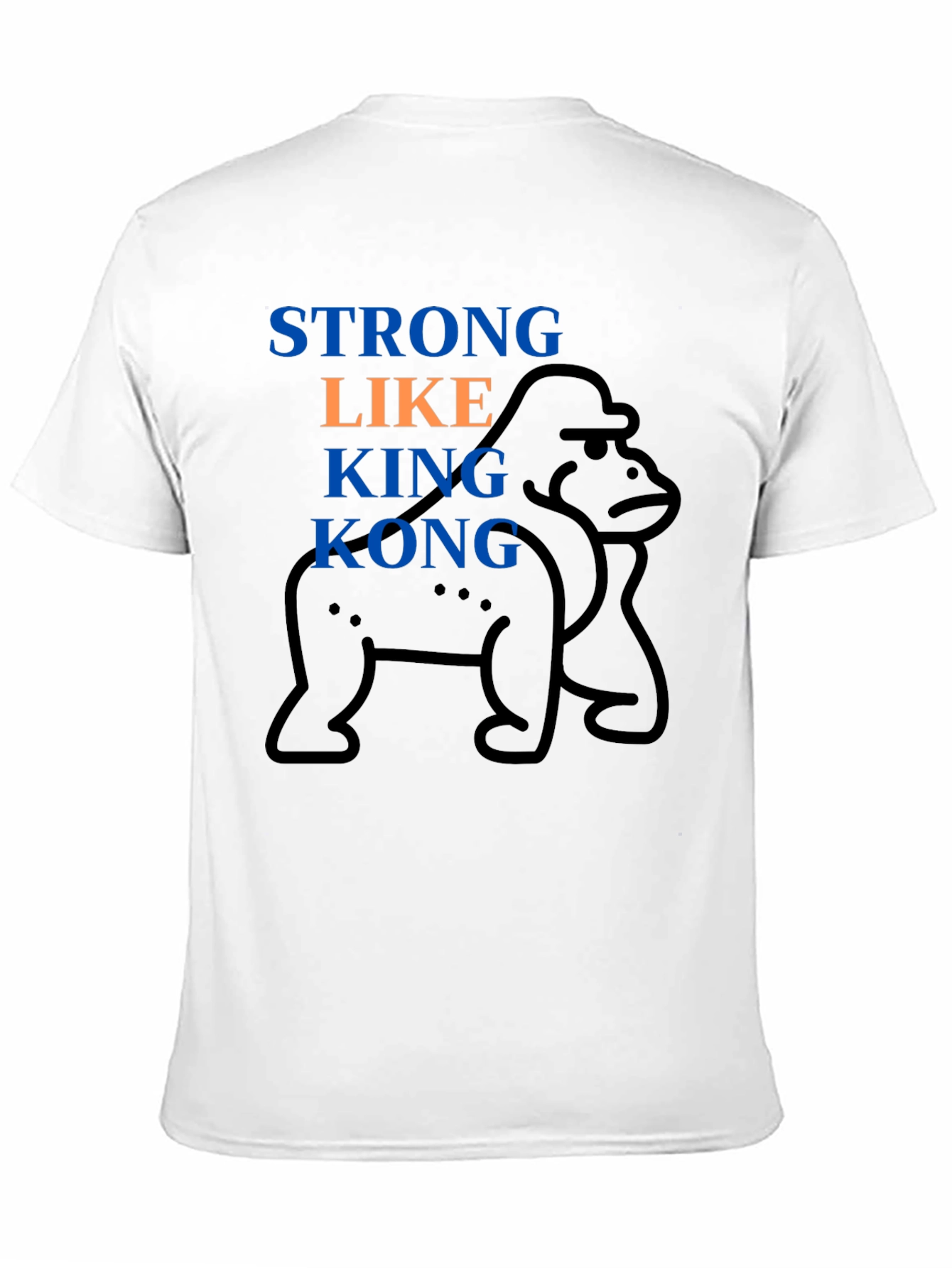 Strong Like King Kong Black Graphic Tee