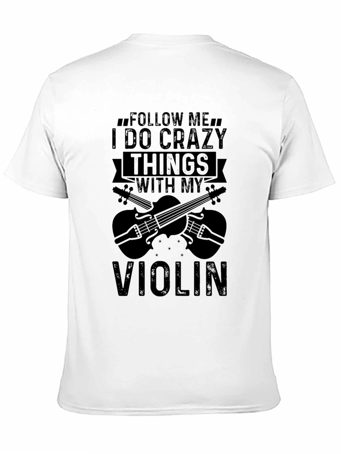 Crazy Violin Things Graphic Tee - Black