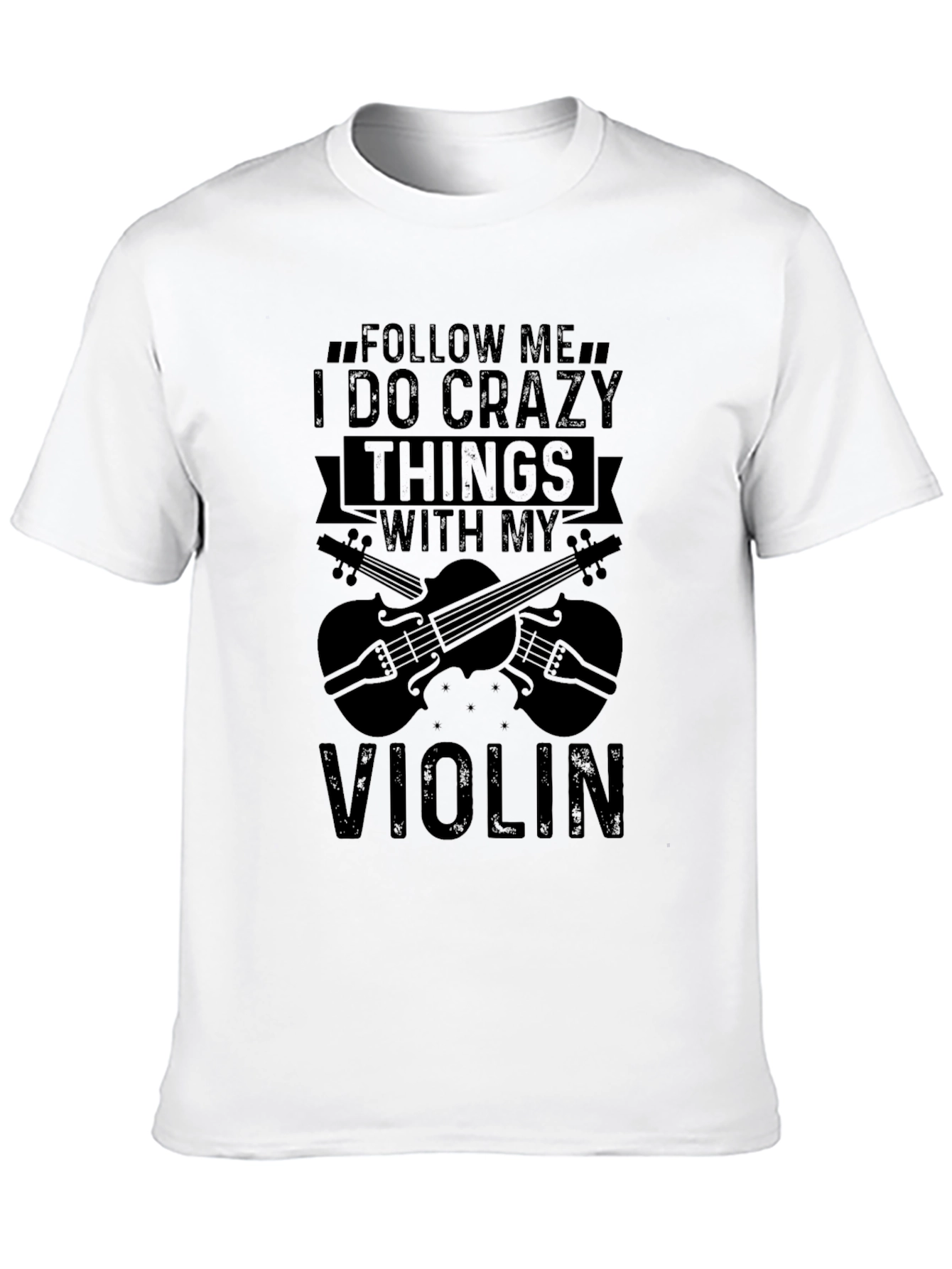 Crazy Violin Things Graphic Tee - Black