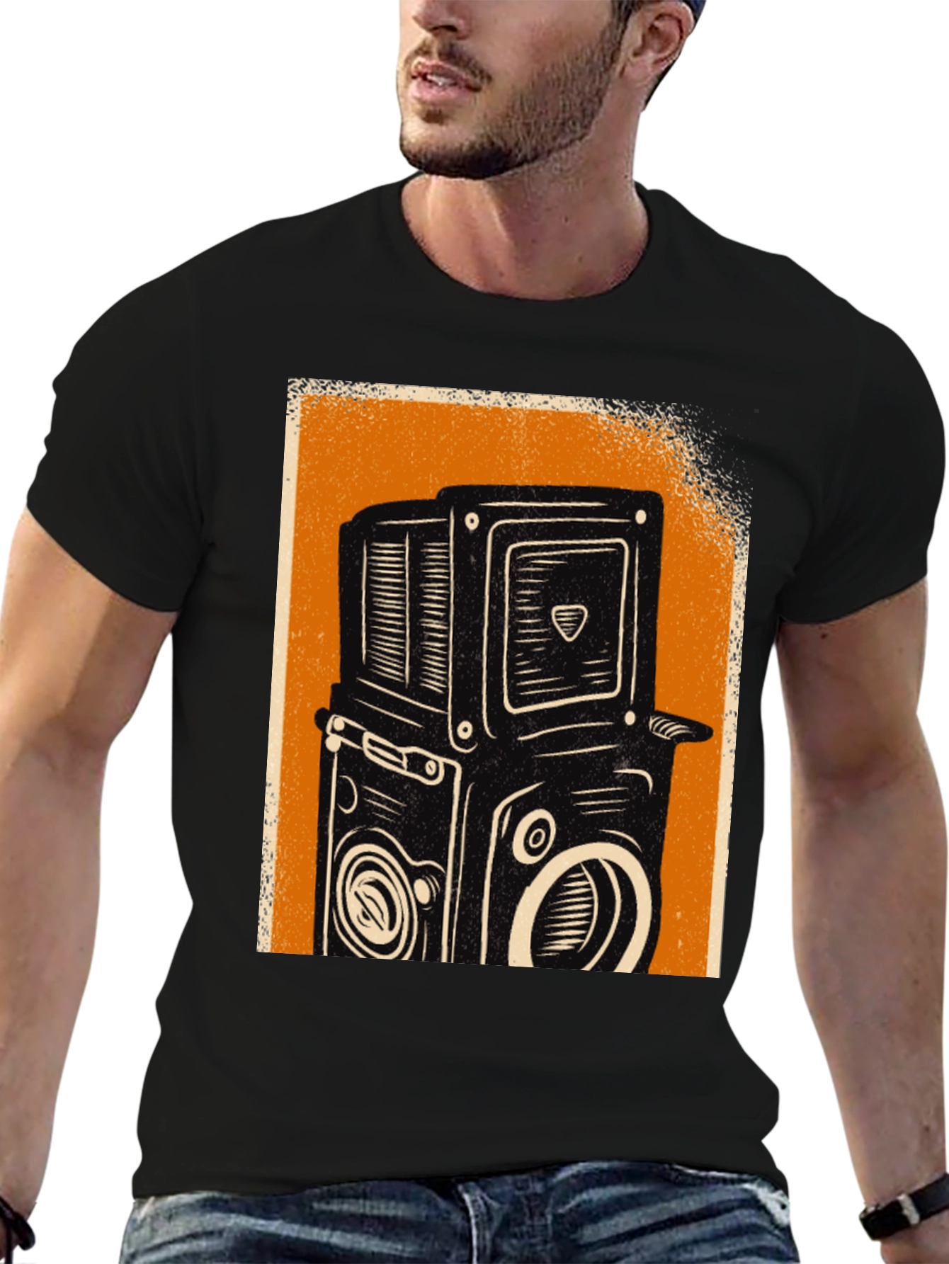 Retro Camera Graphic T-Shirt - Classic Style