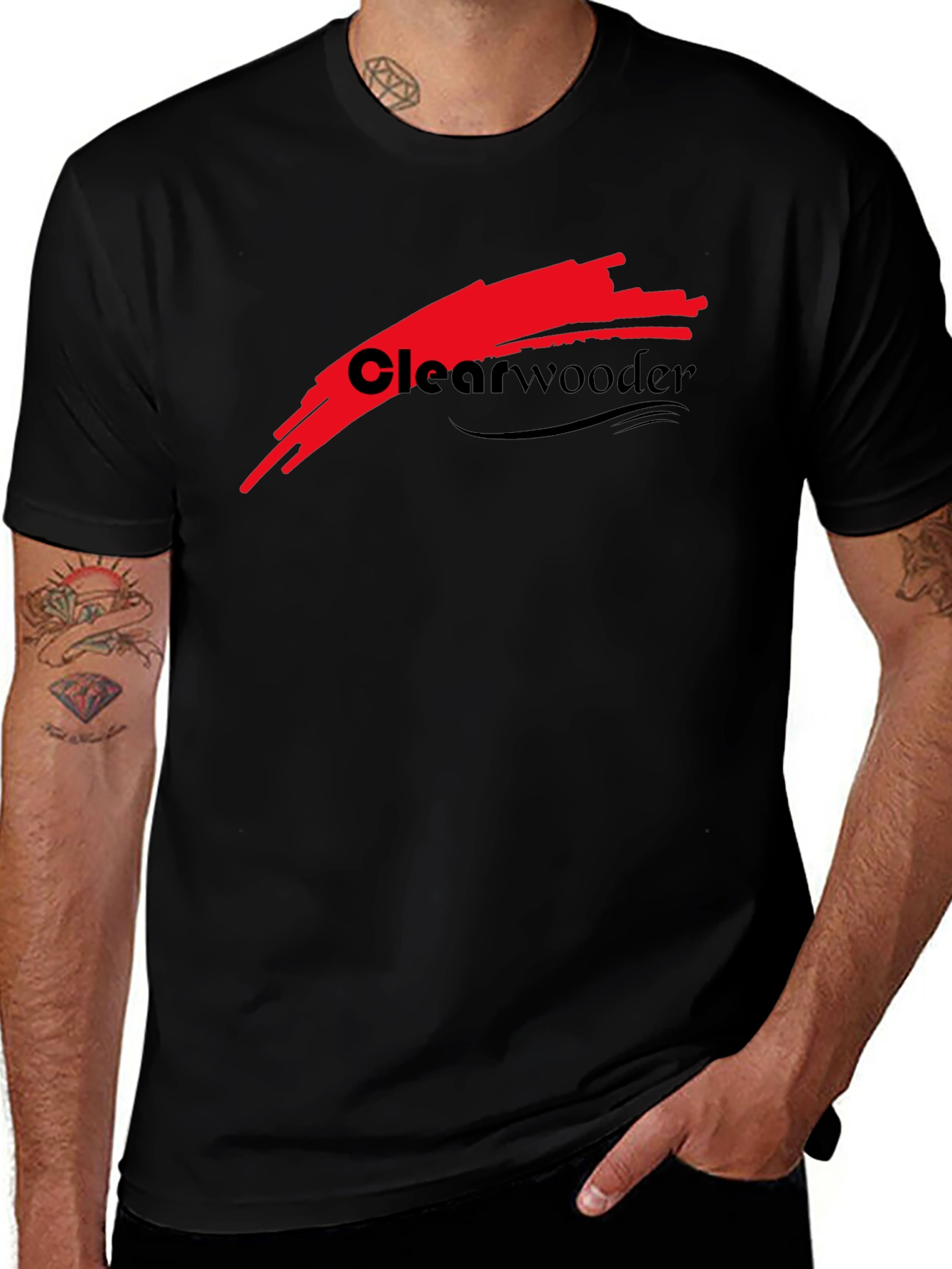 Clearwooder Black T-Shirt: Casual Style