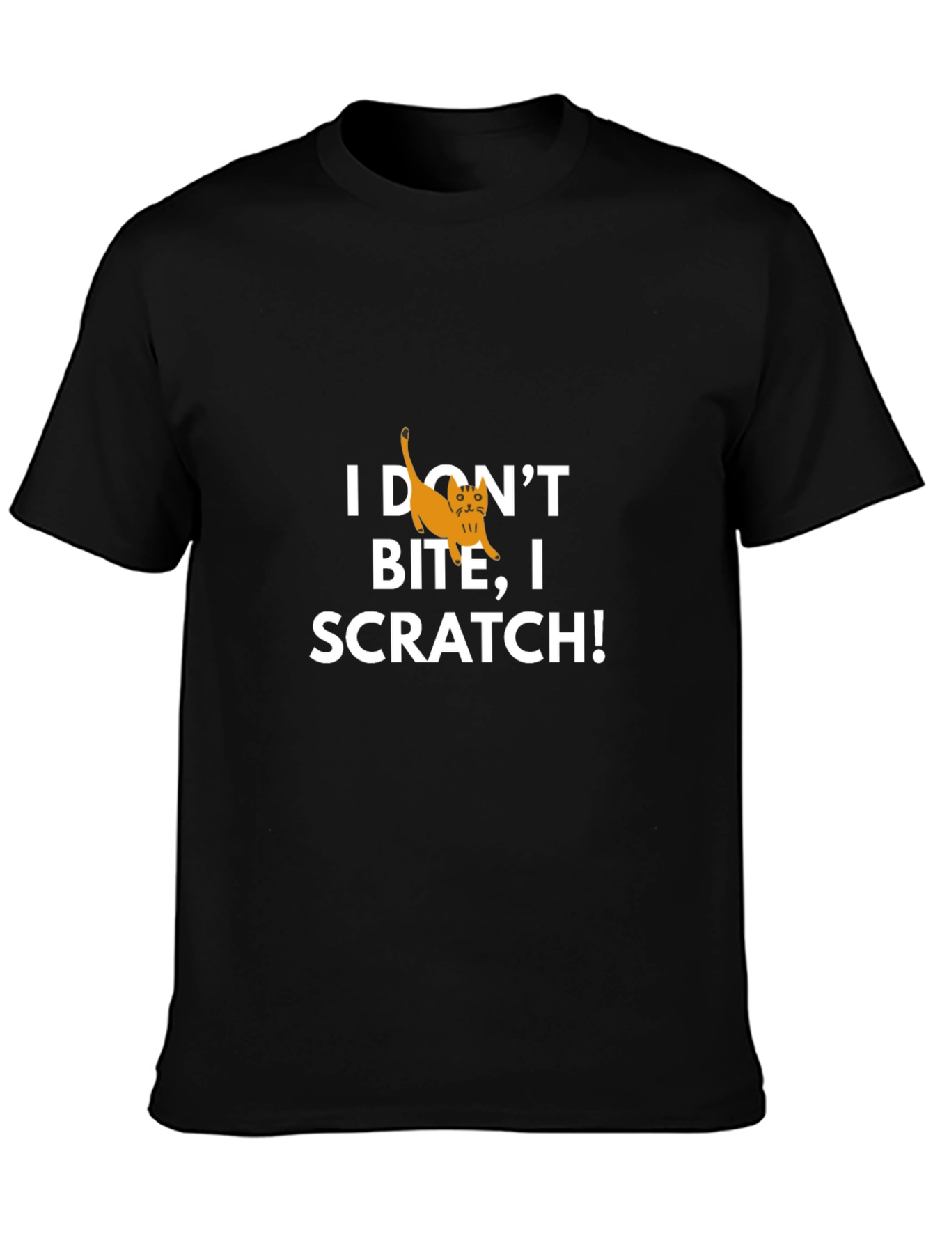 I Dont Bite I Scratch! Cat Graphic Tee