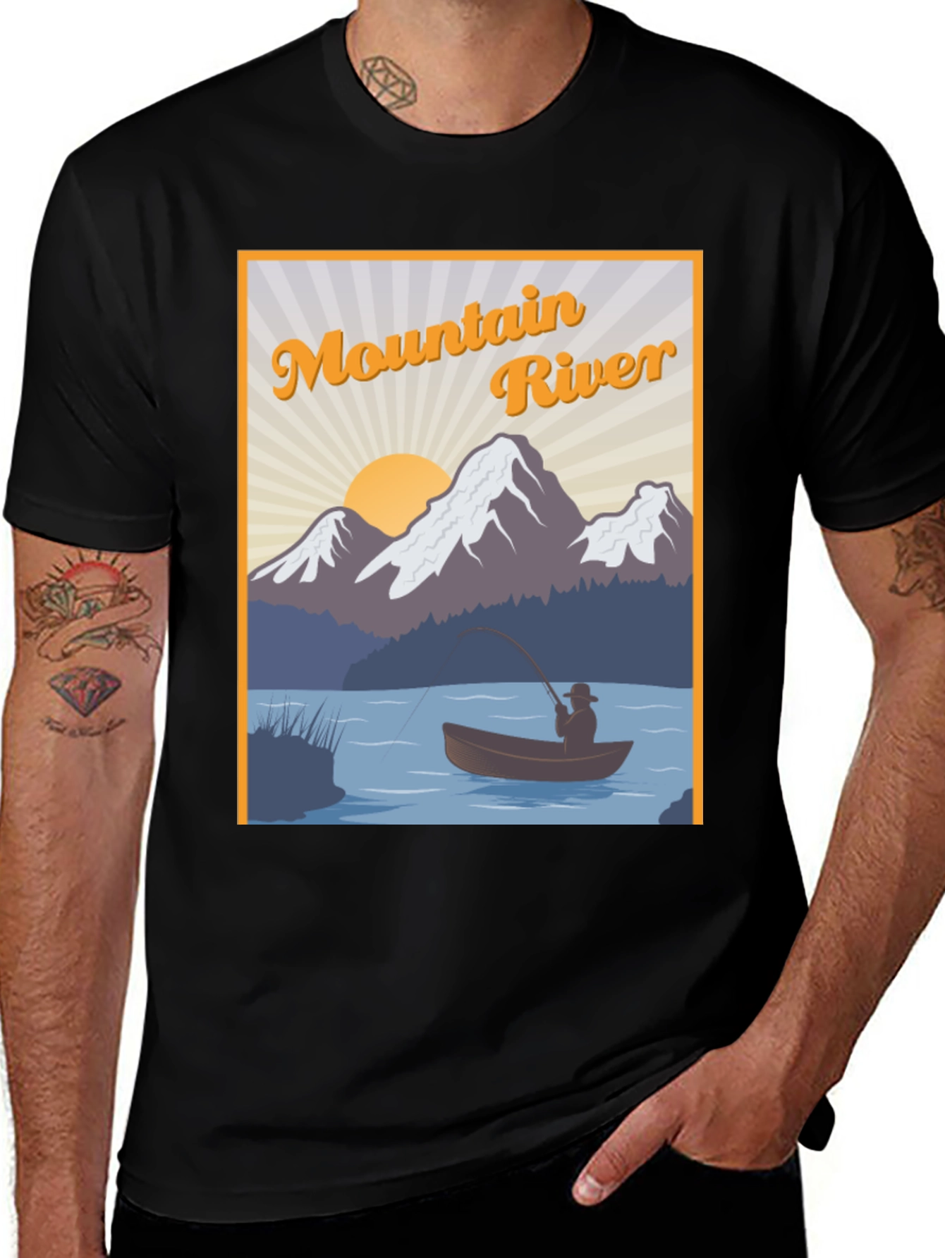 Mountain River Fishing T-Shirt