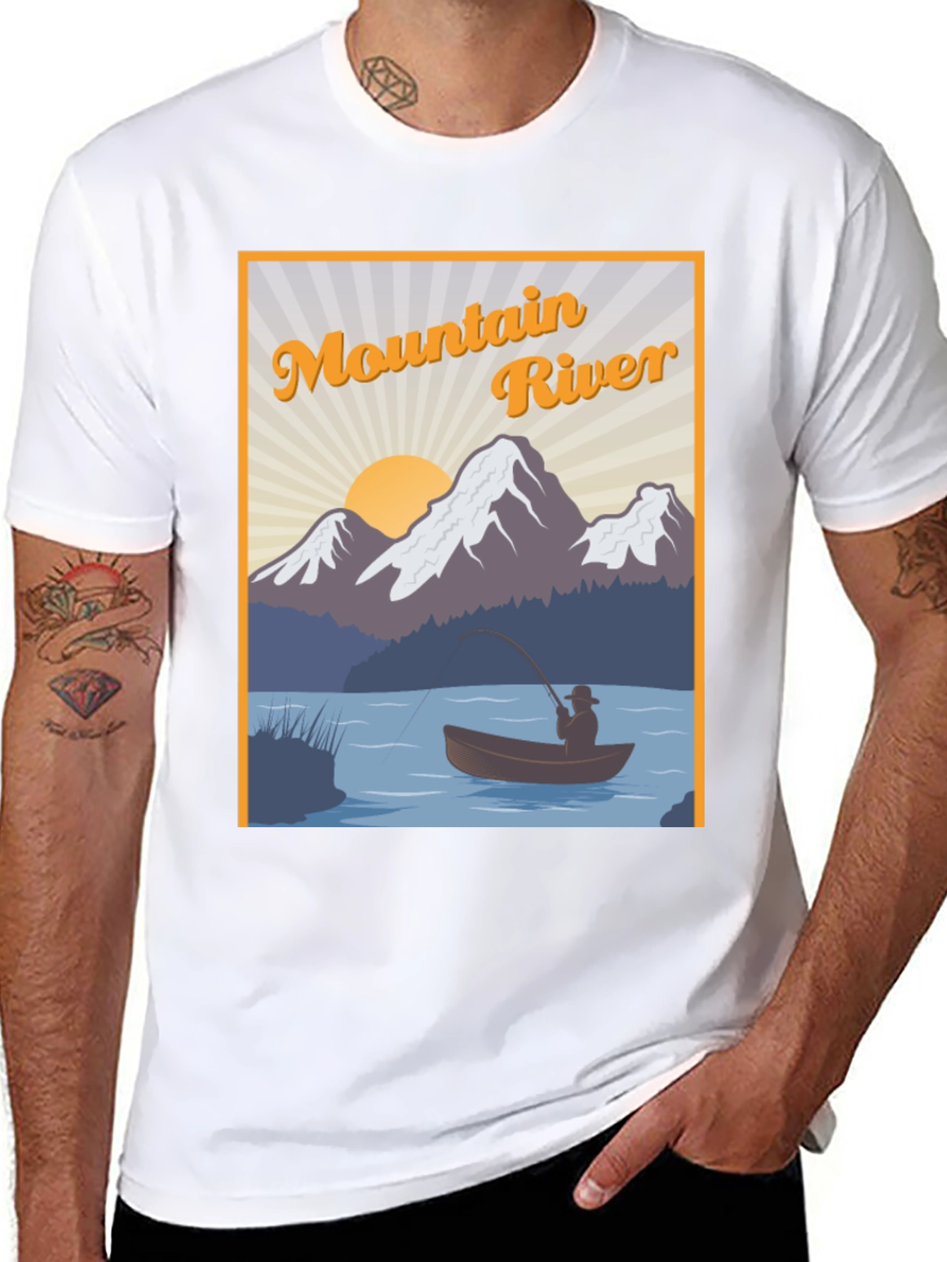 Mountain River Fishing T-Shirt