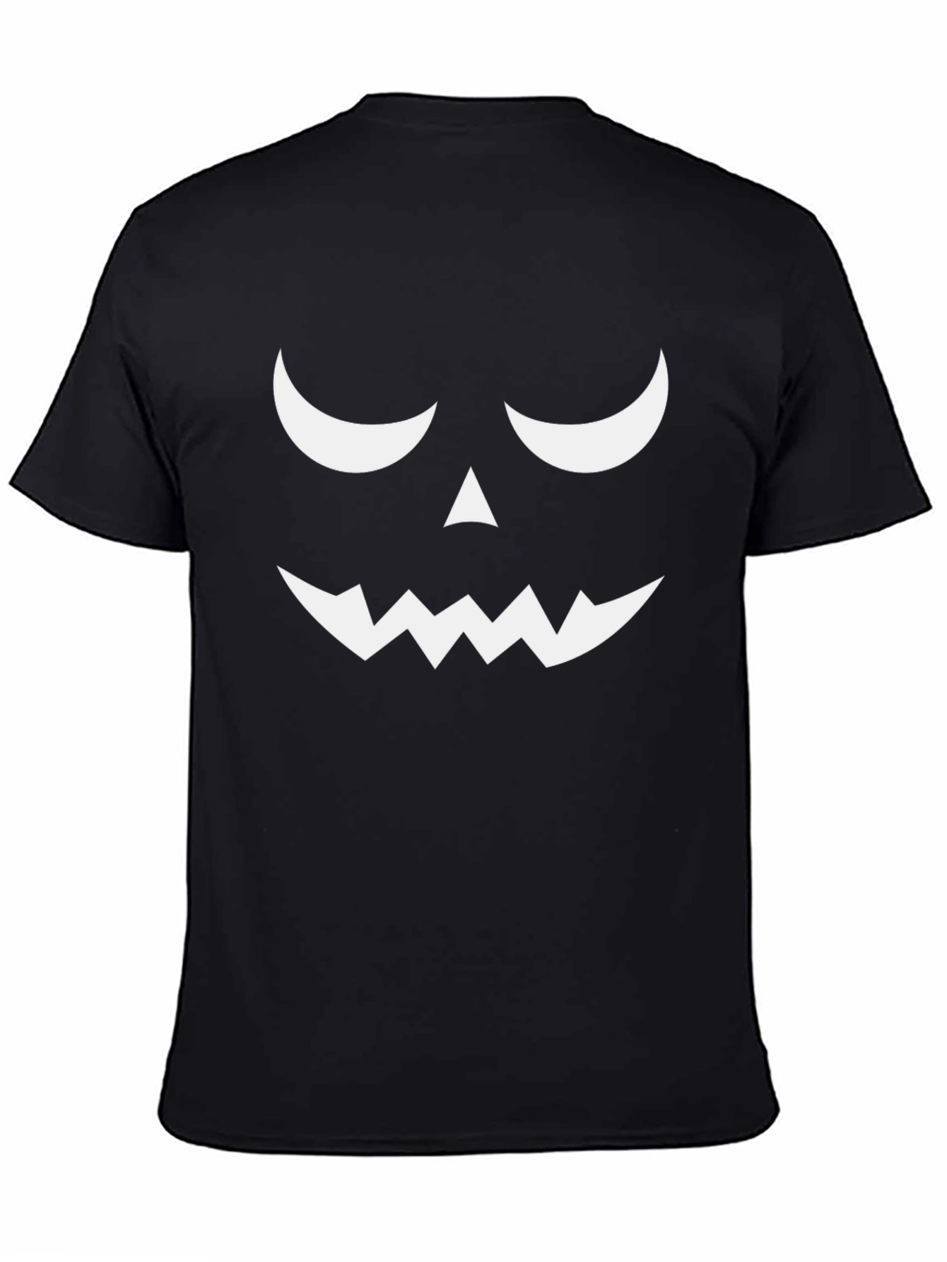 Halloween Pumpkin Face Black T-Shirt