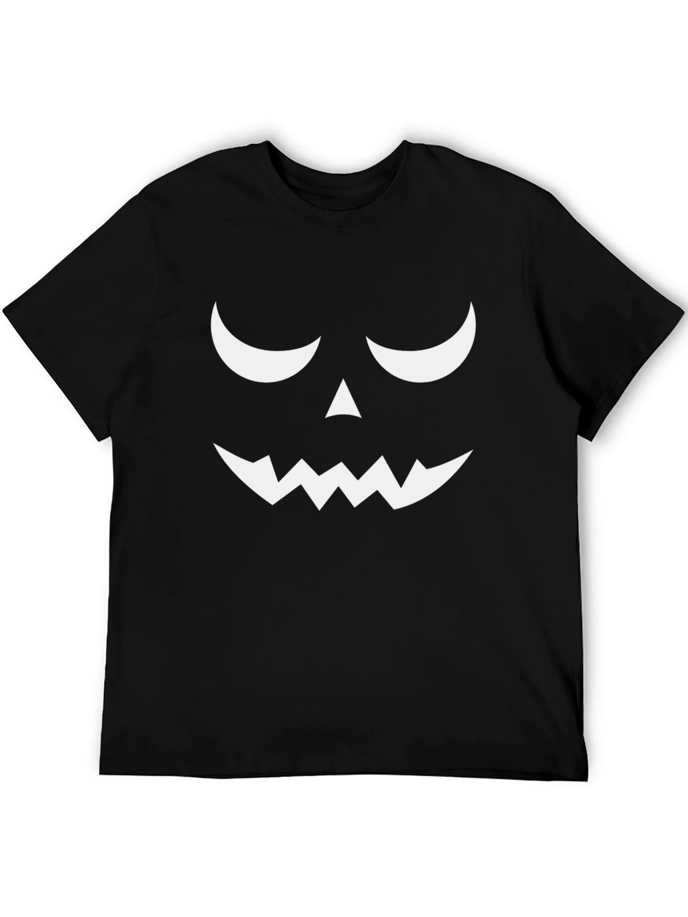 Halloween Pumpkin Face Black T-Shirt