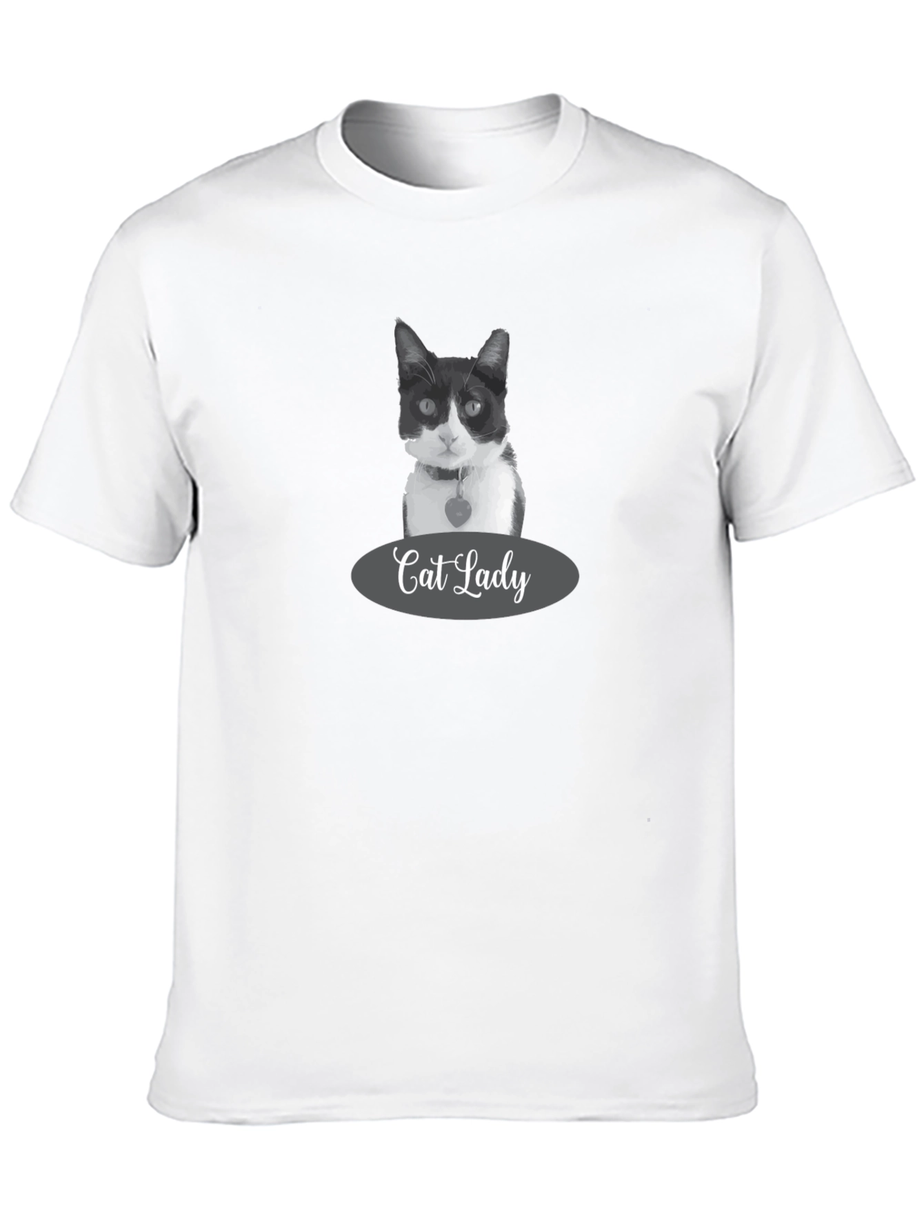 Cat Lady Black T-Shirt - Stylish Pet Lover Apparel