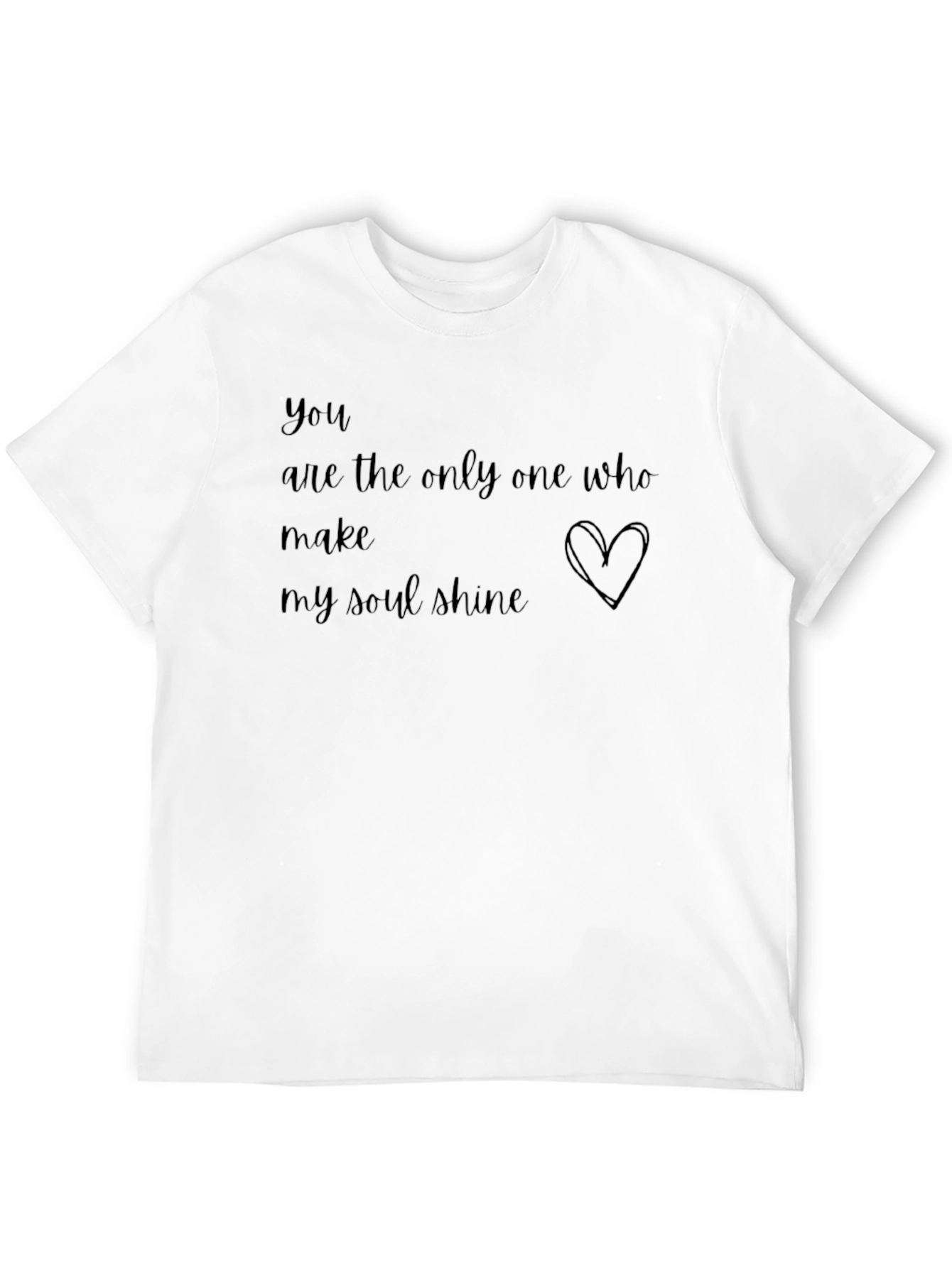 Romantic You Shine Graphic Black T-Shirt