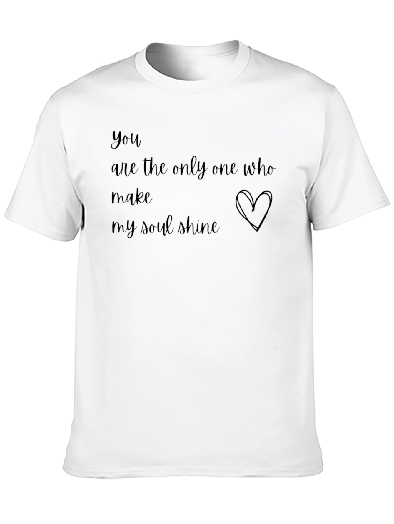 Romantic You Shine Graphic Black T-Shirt