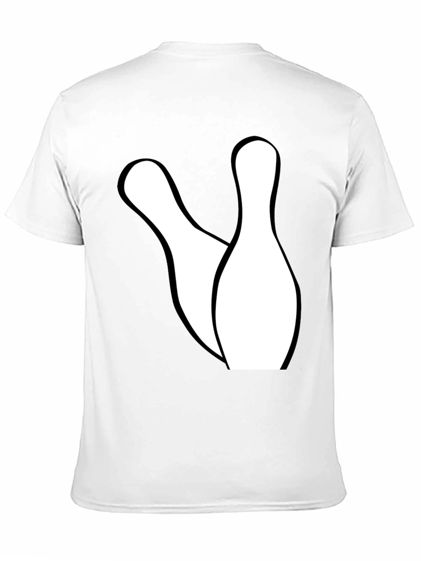 Bowling Pins Graphic Tee - Black Cotton Casual Shirt