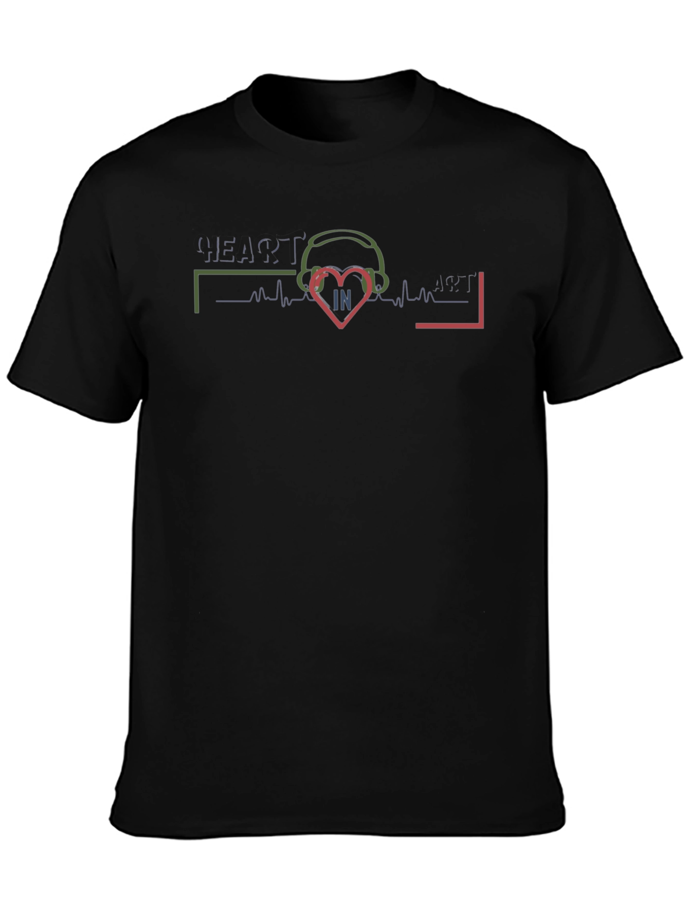 Heart in Art Black Graphic T-Shirt