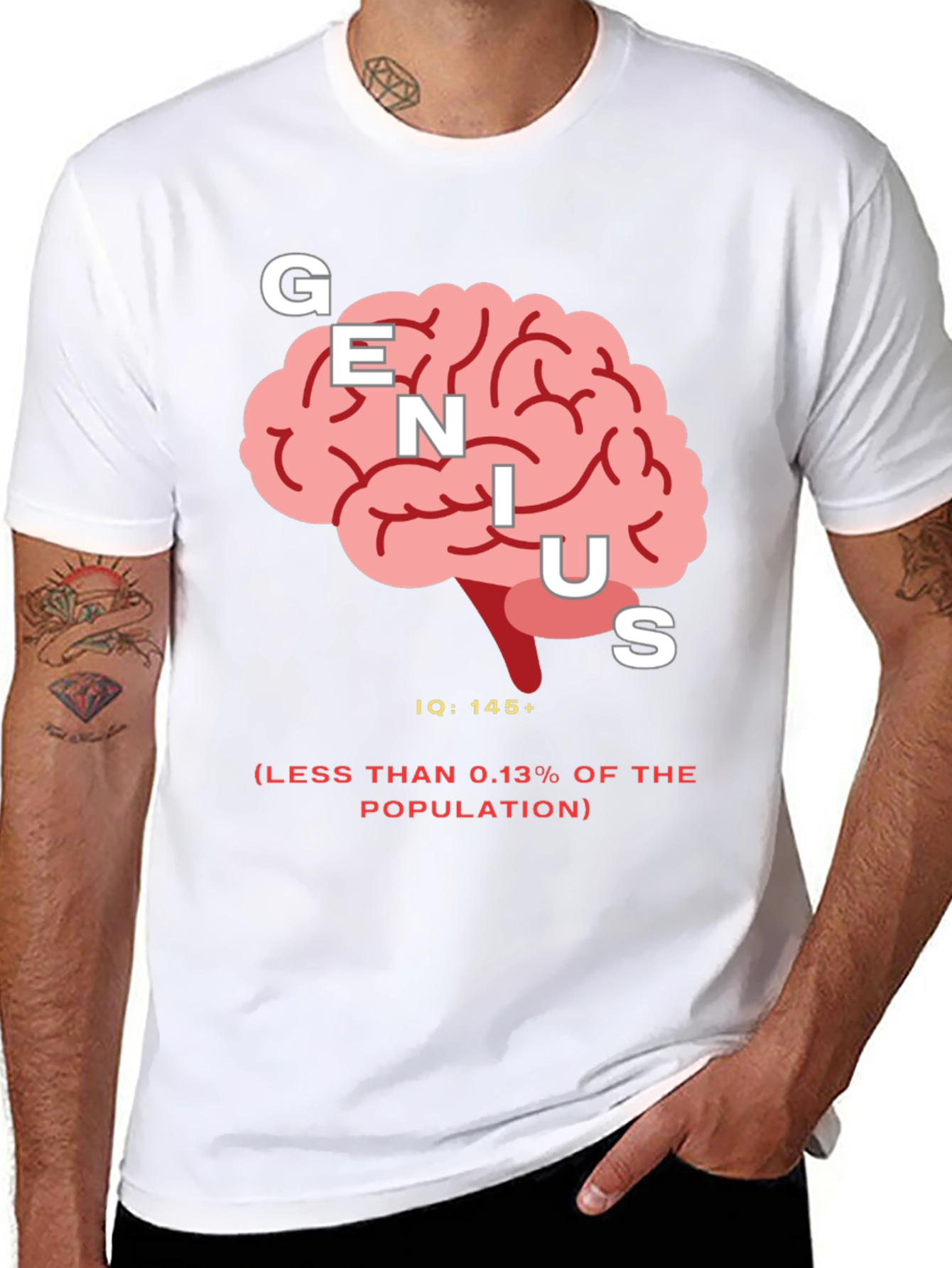Genius IQ Brain Graphic Tee