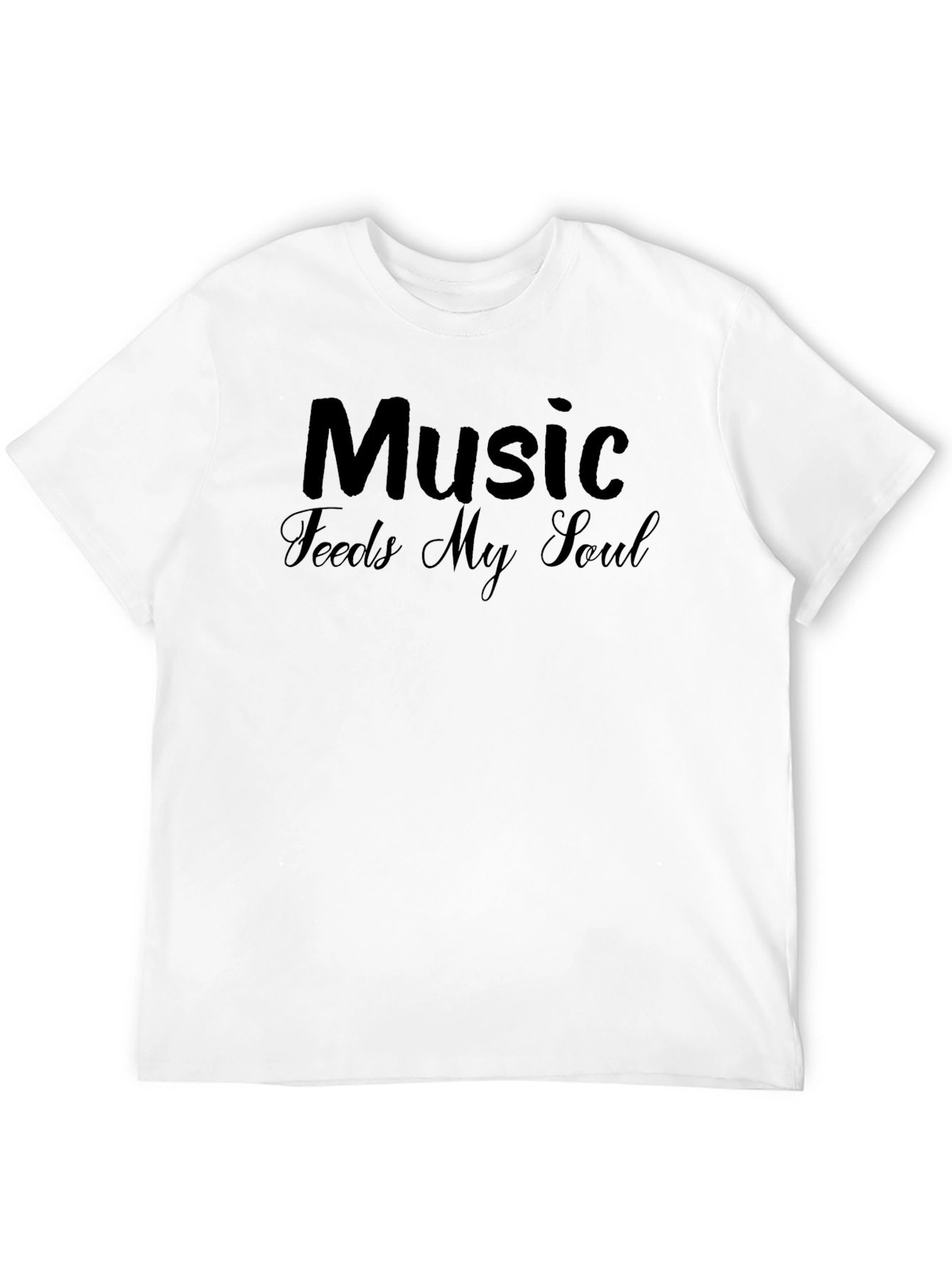 Music Feeds My Soul Black T-Shirt