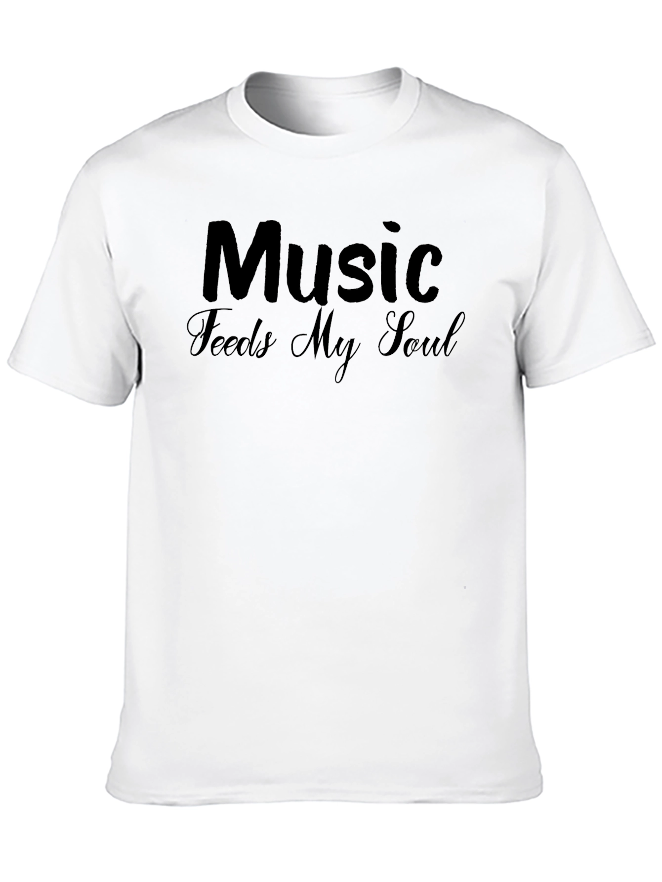 Music Feeds My Soul Black T-Shirt