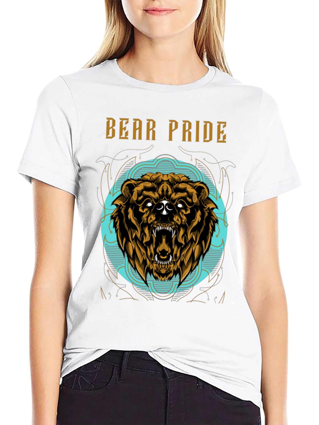 Bear Pride Graphic T-Shirt - Fierce Animal Design