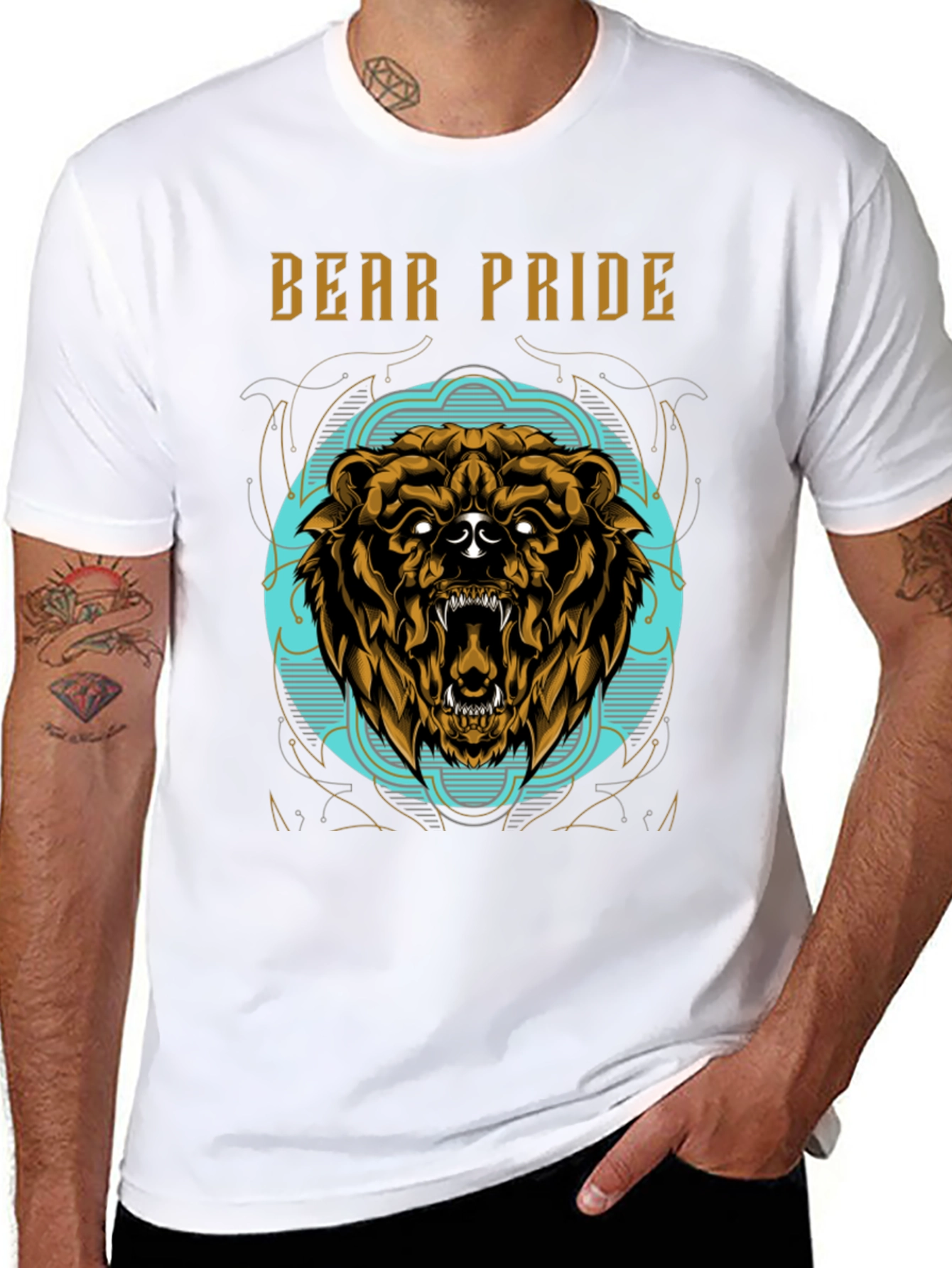 Bear Pride Graphic T-Shirt - Fierce Animal Design