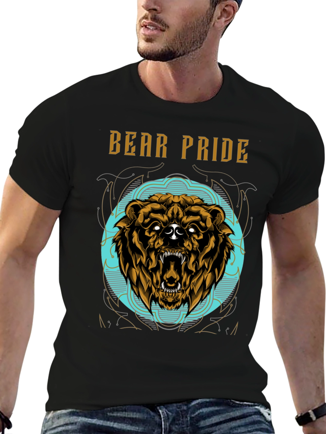Bear Pride Graphic T-Shirt - Fierce Animal Design