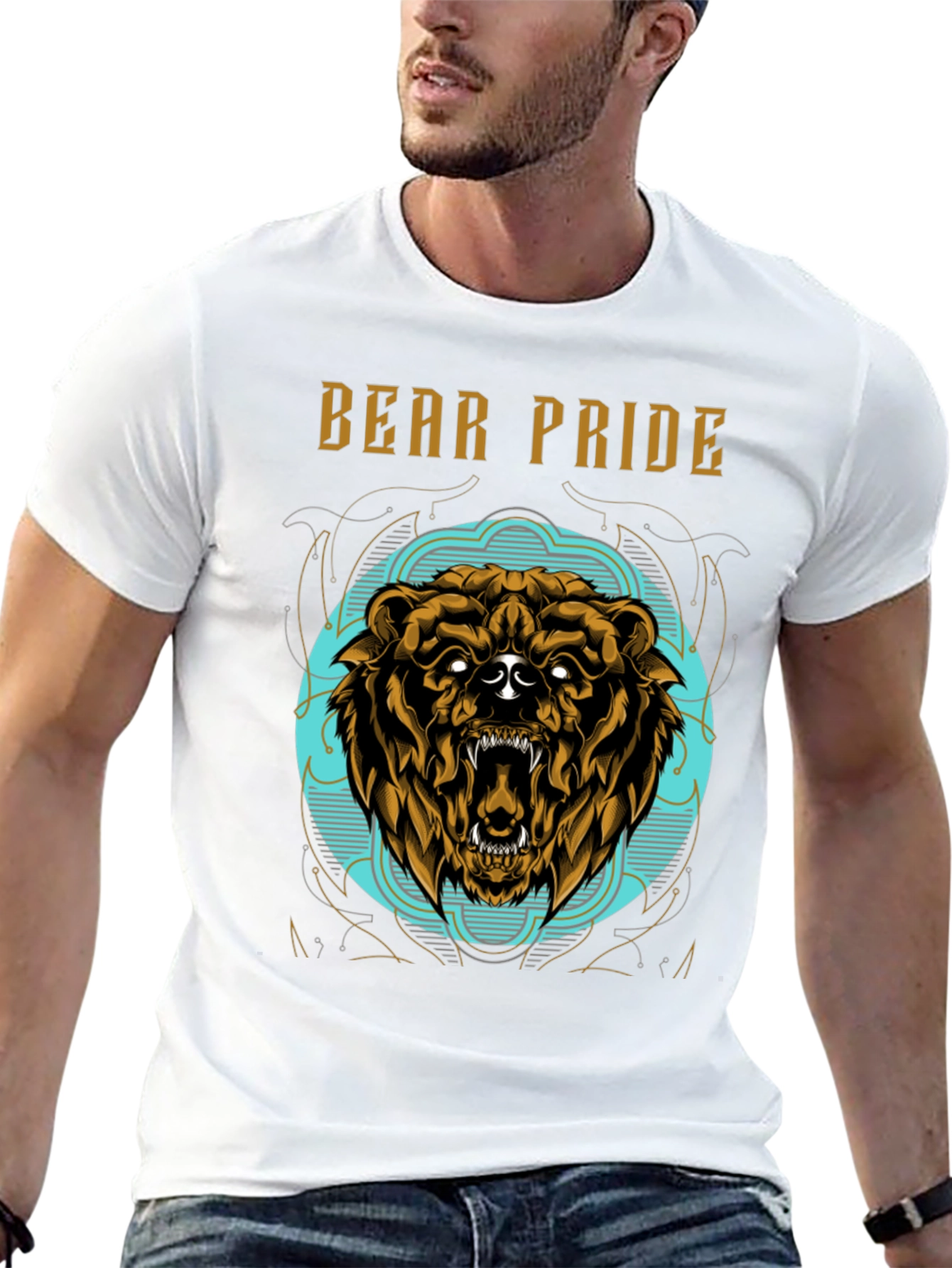 Bear Pride Graphic T-Shirt - Fierce Animal Design