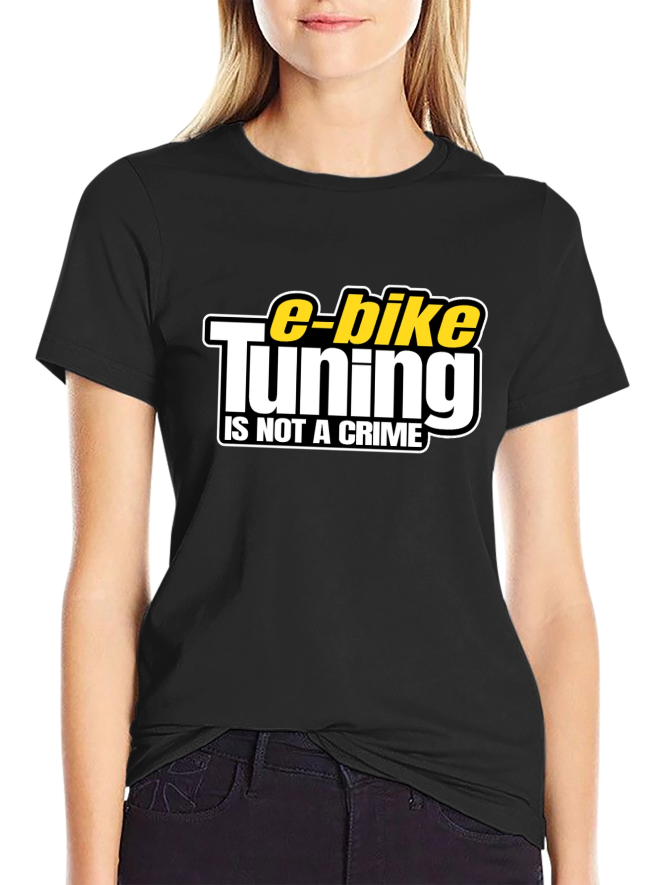 E-Bike Tuning is Not a Crime Black T-Shirt