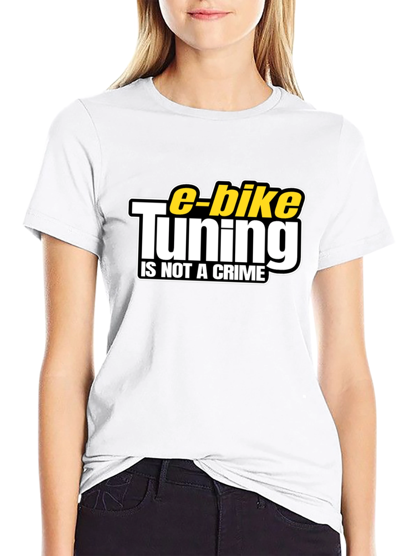 E-Bike Tuning is Not a Crime Black T-Shirt