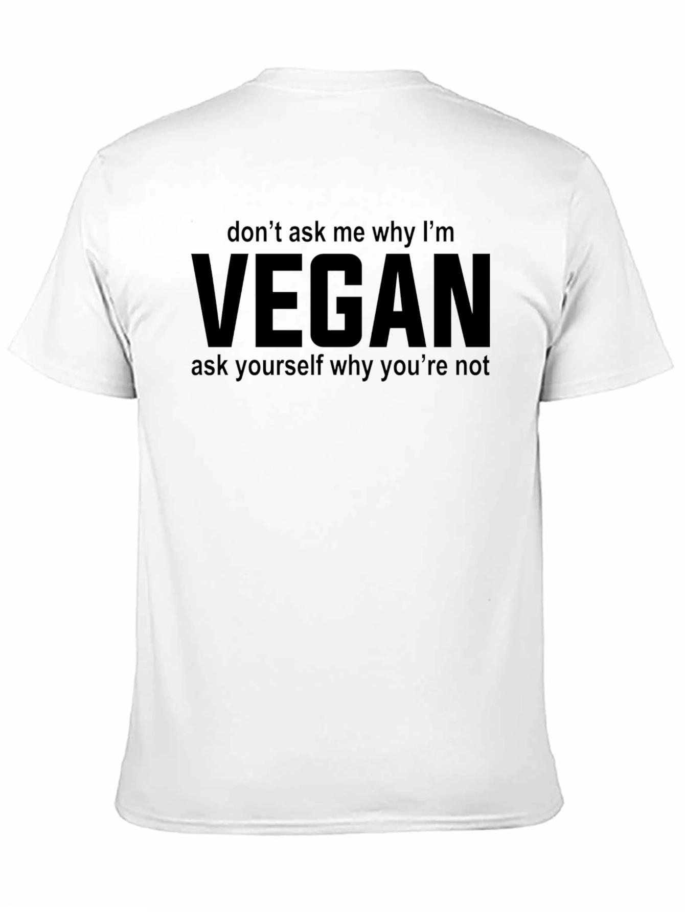 Vegan Slogan Tee - Ask Yourself Why Youre Not