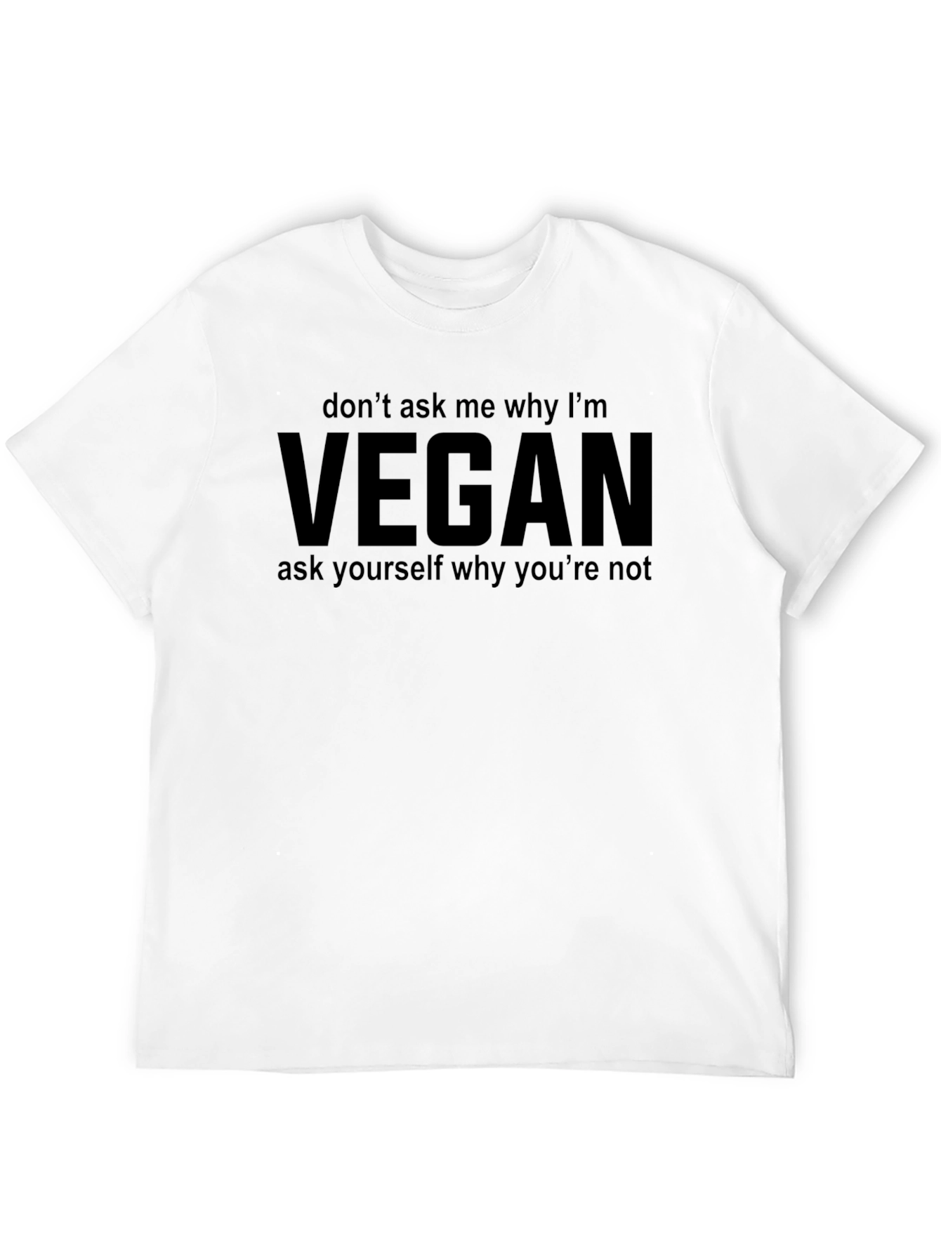 Vegan Slogan Tee - Ask Yourself Why Youre Not