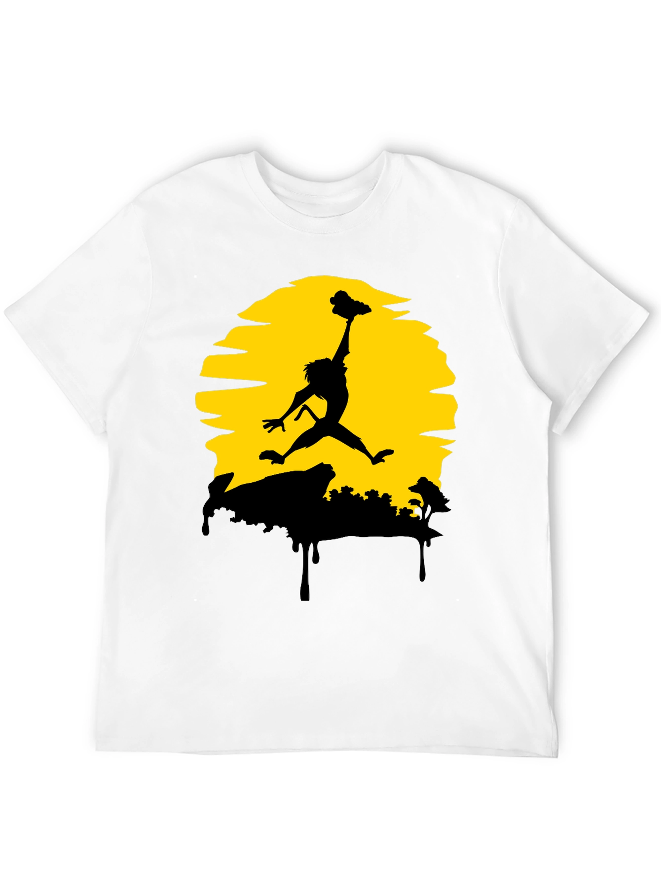 Lion King Simba Air Jordan T-Shirt - Black