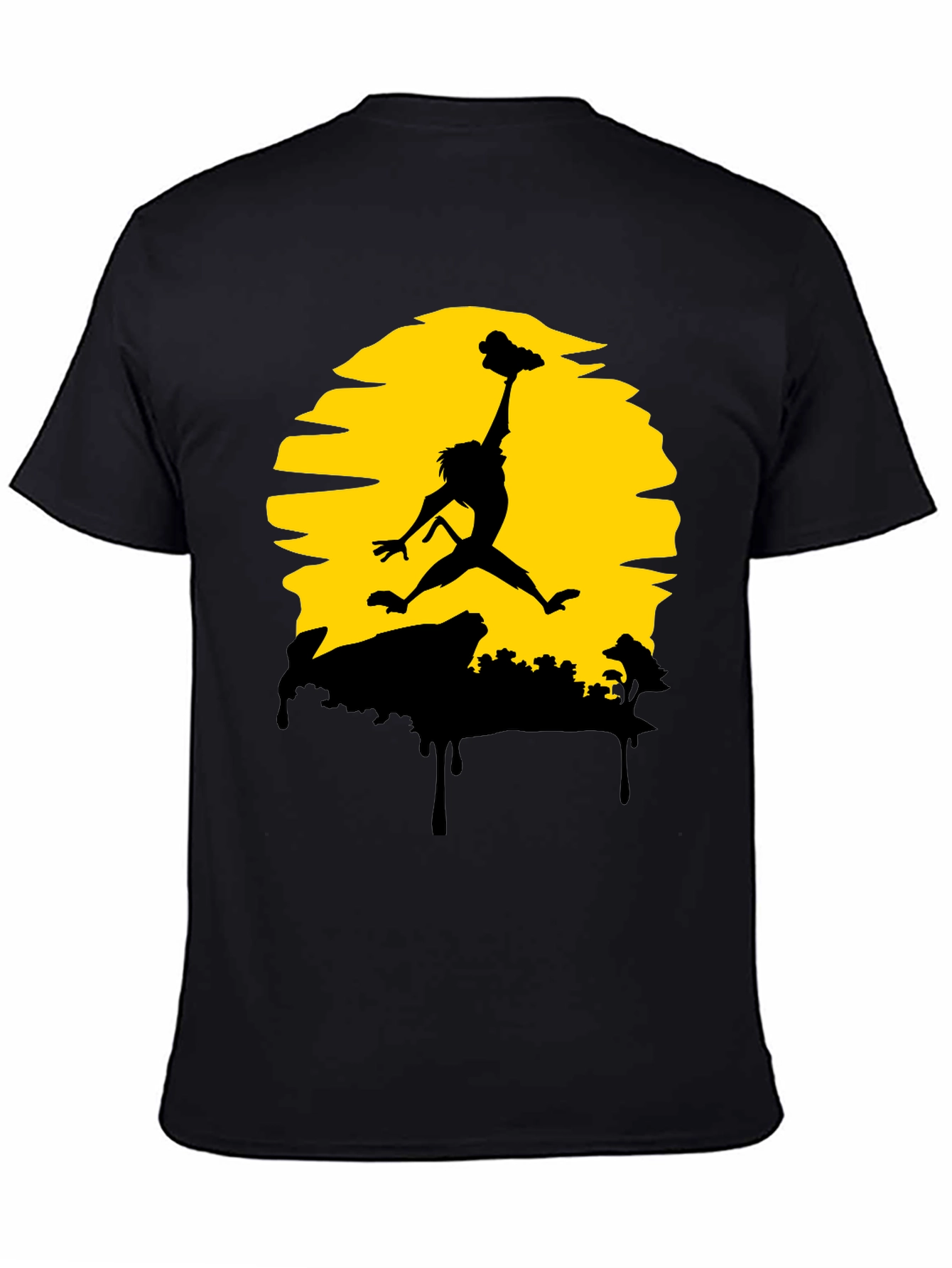 Lion King Simba Air Jordan T-Shirt - Black