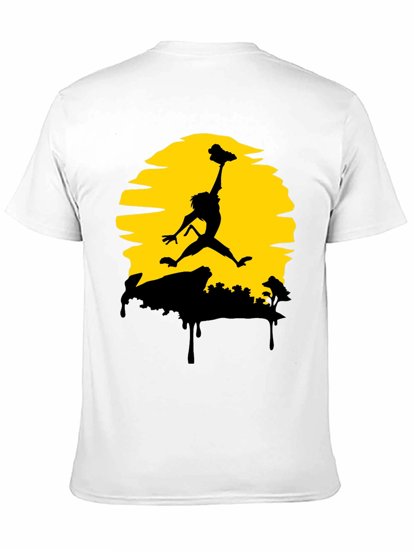 Lion King Simba Air Jordan T-Shirt - Black