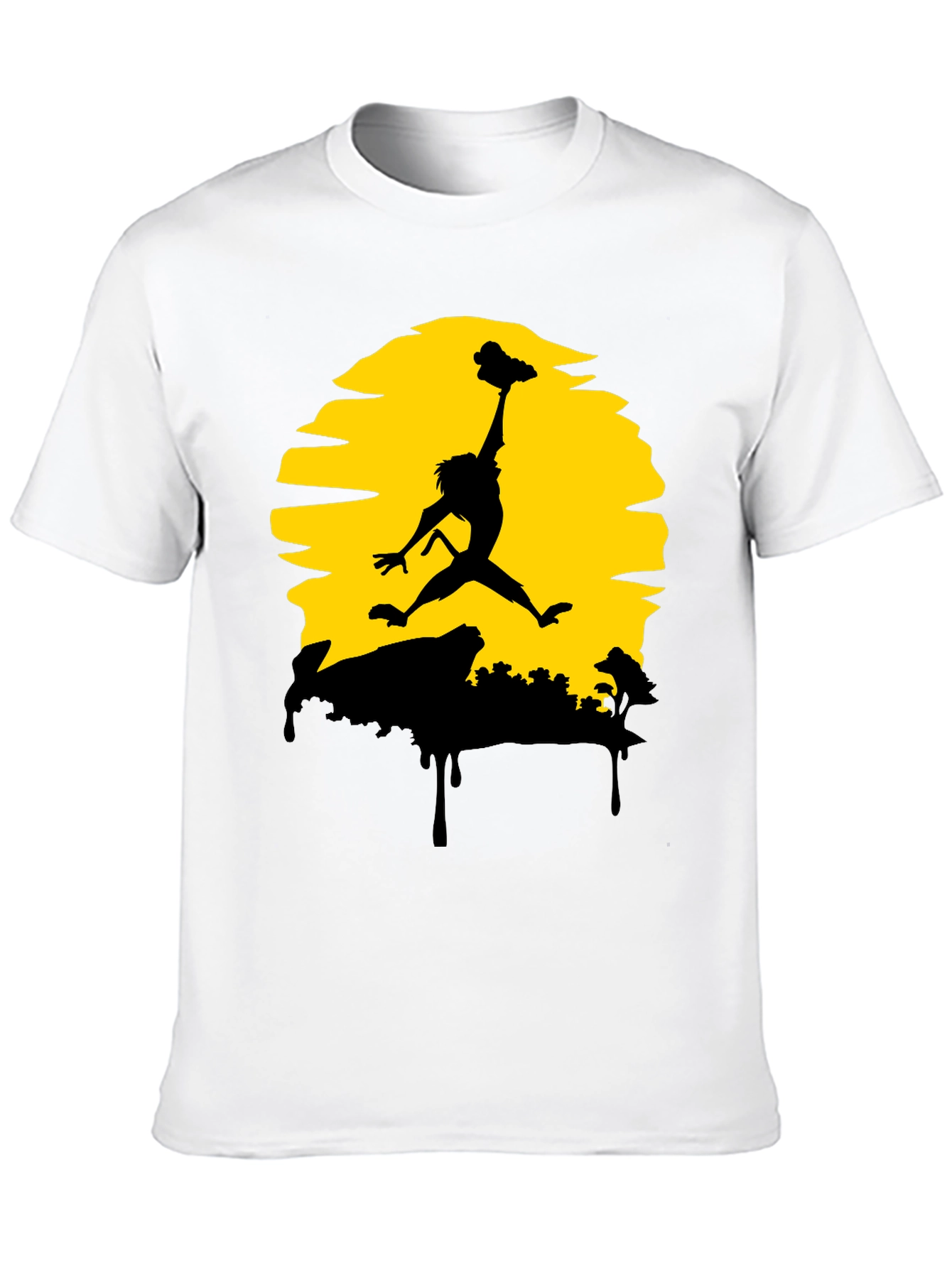 Lion King Simba Air Jordan T-Shirt - Black