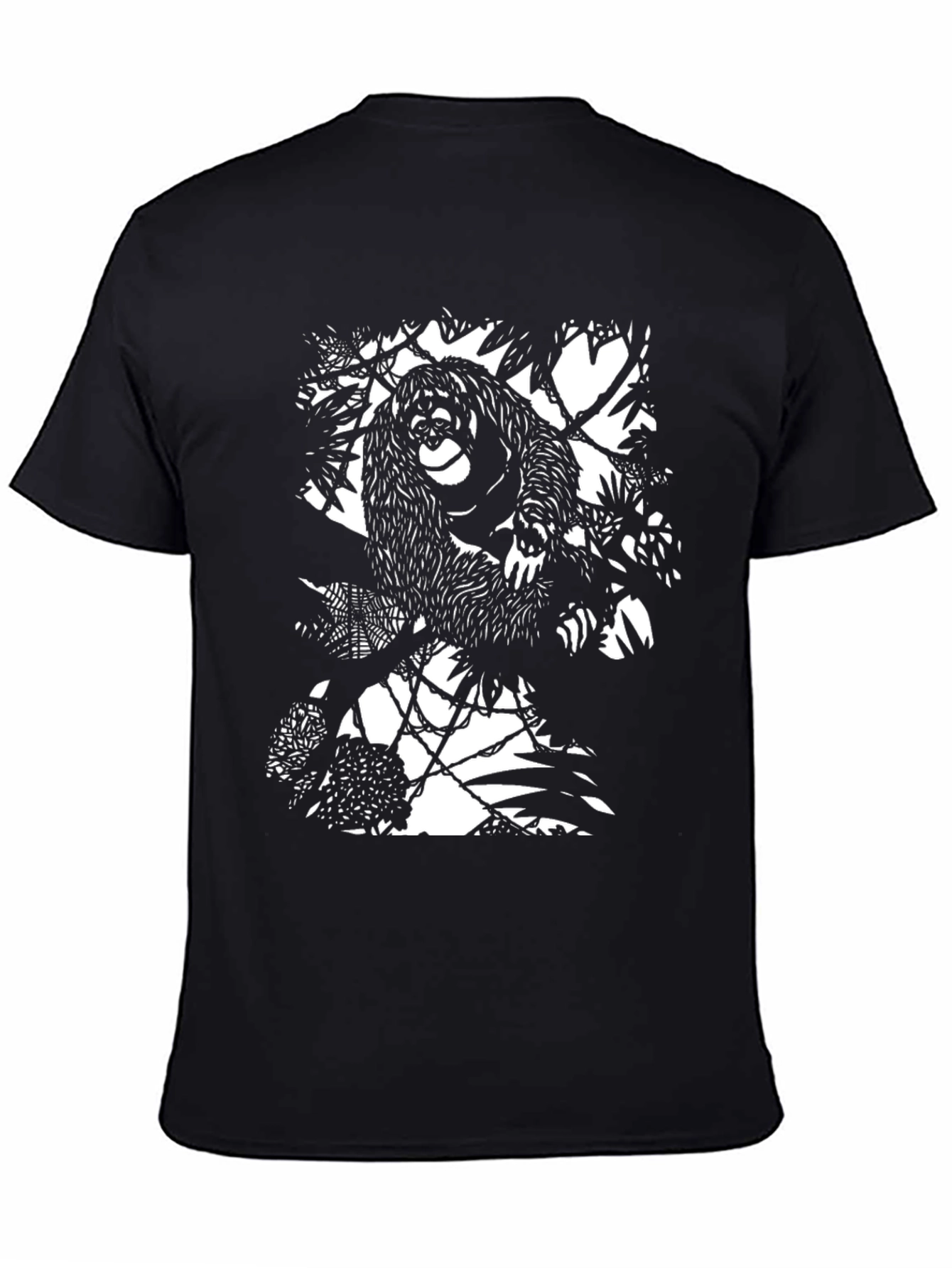 Orangutan Silhouette Tee - Black Graphic T-Shirt