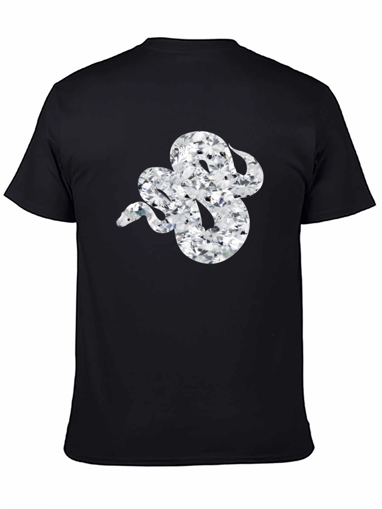 Diamond Snake Graphic Tee - Sleek Black