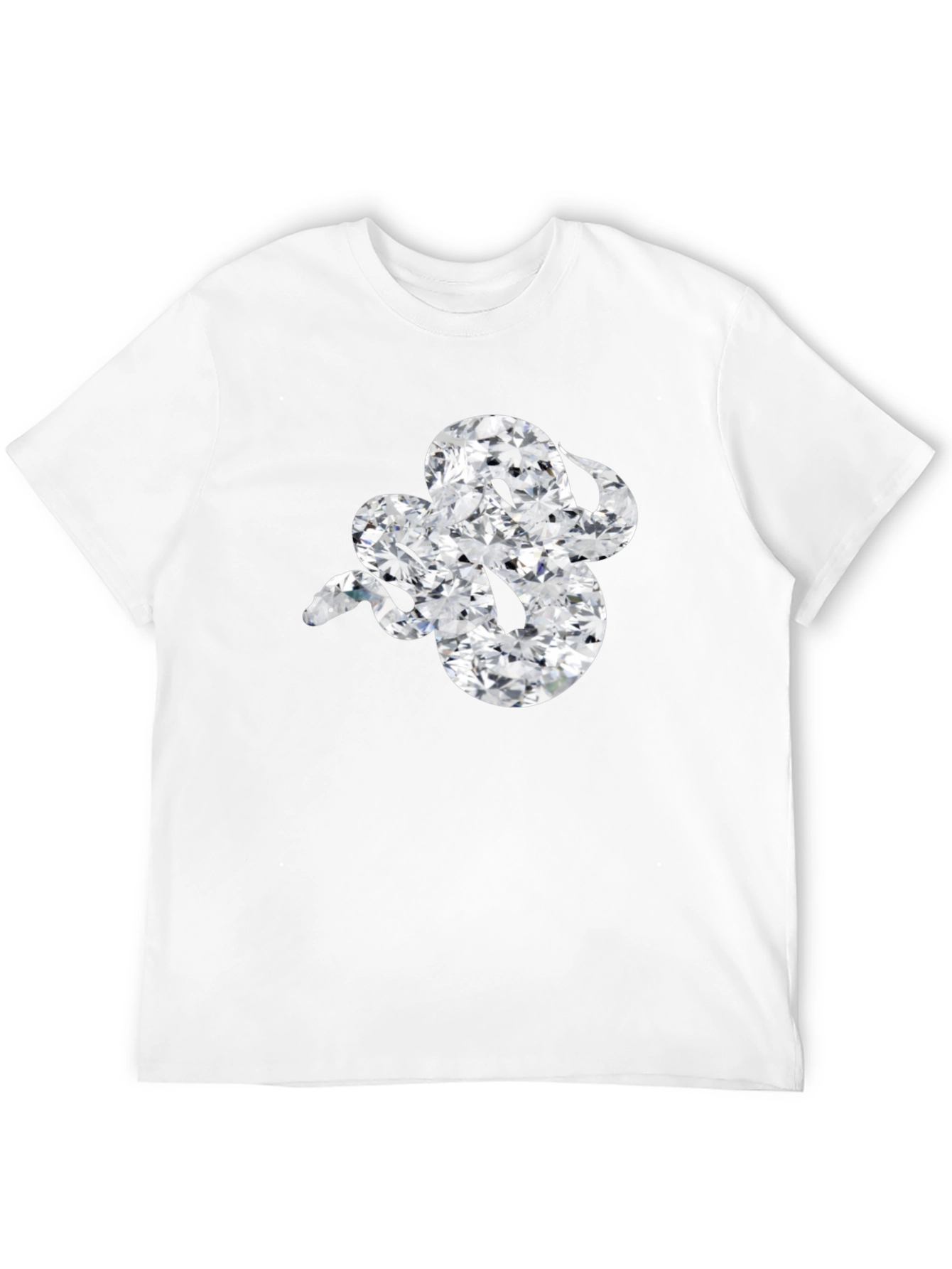 Diamond Snake Graphic Tee - Sleek Black