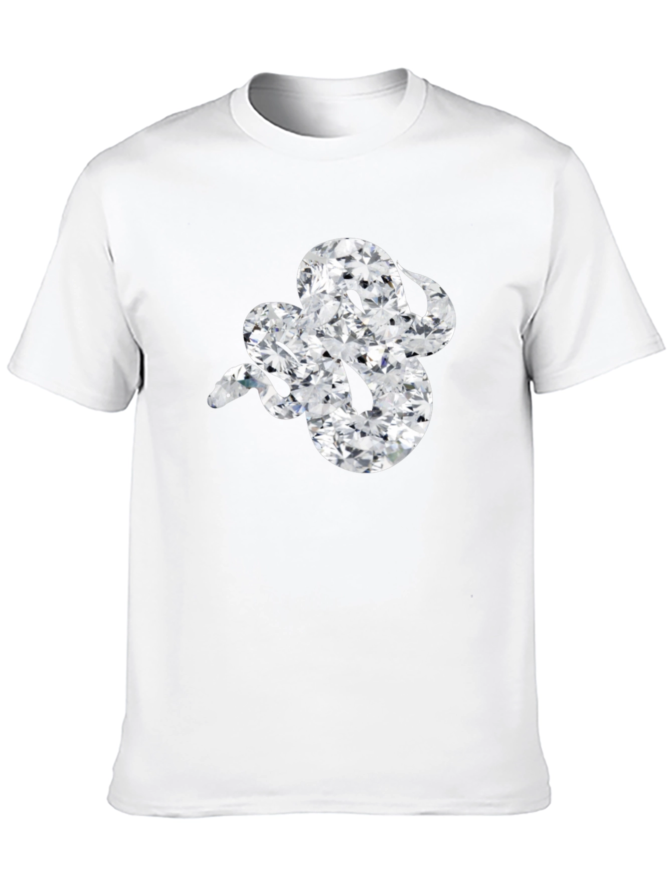 Diamond Snake Graphic Tee - Sleek Black