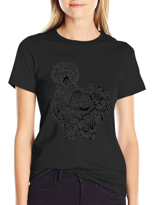 Black Silkie Chicken Graphic T-Shirt