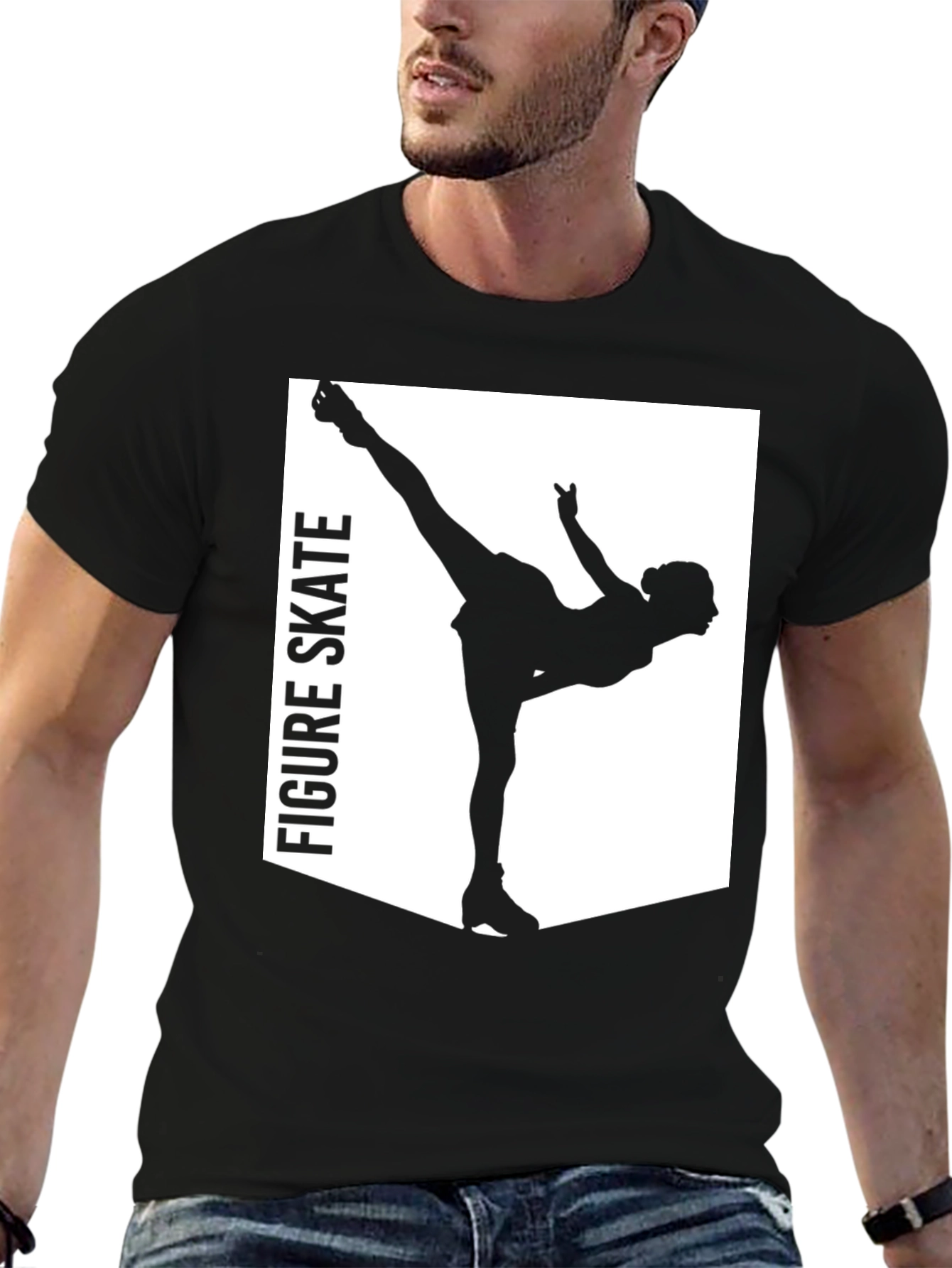 Figure Skate Graphic Tee - Black T-Shirt