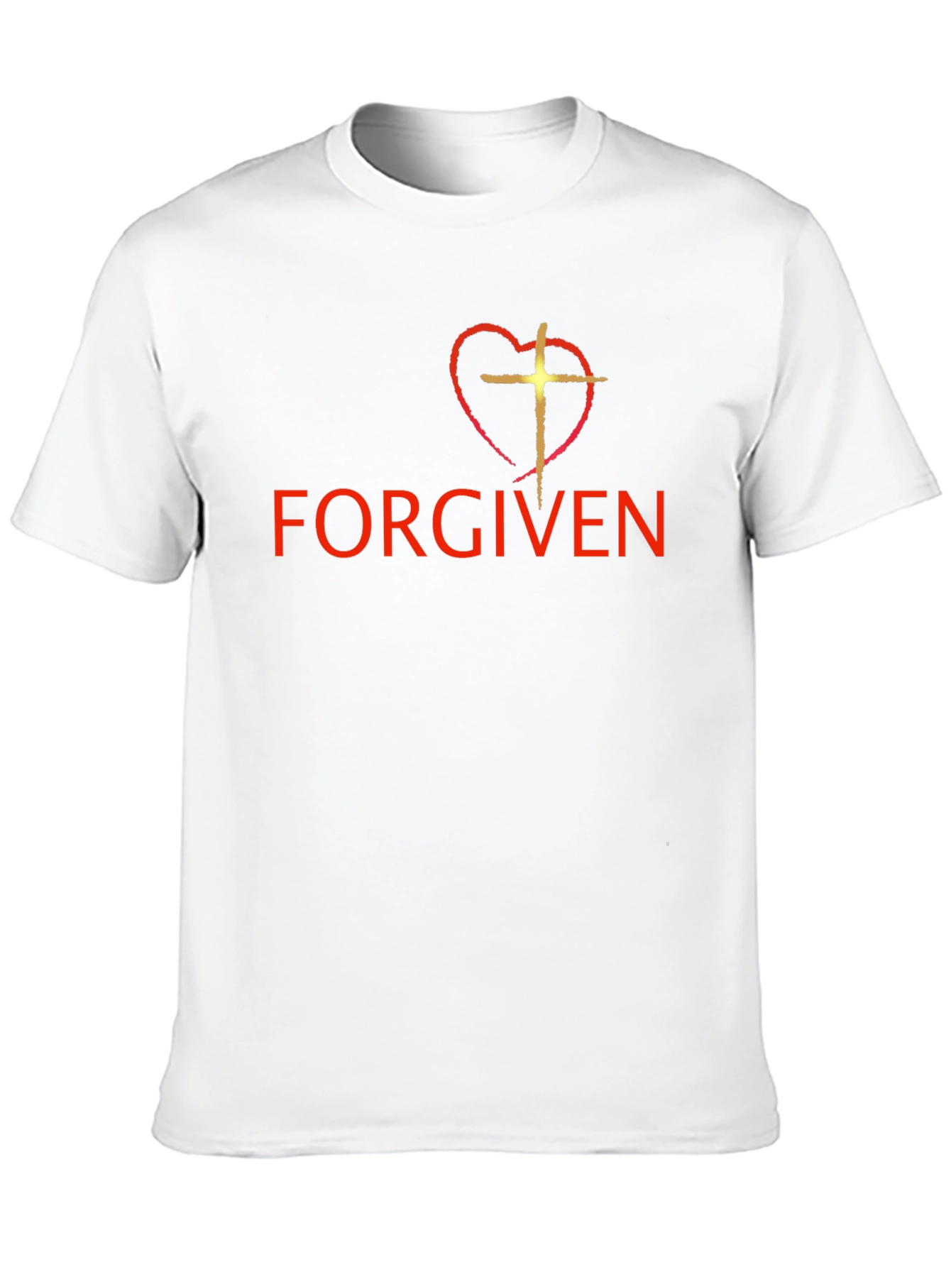 Forgiven Heart Cross Graphic T-Shirt