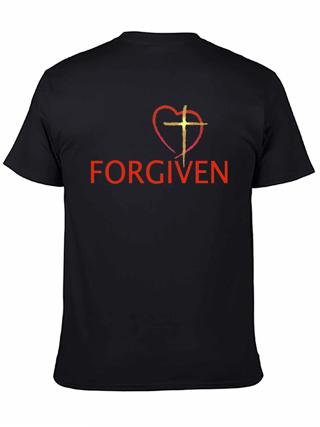 Forgiven Heart Cross Graphic T-Shirt