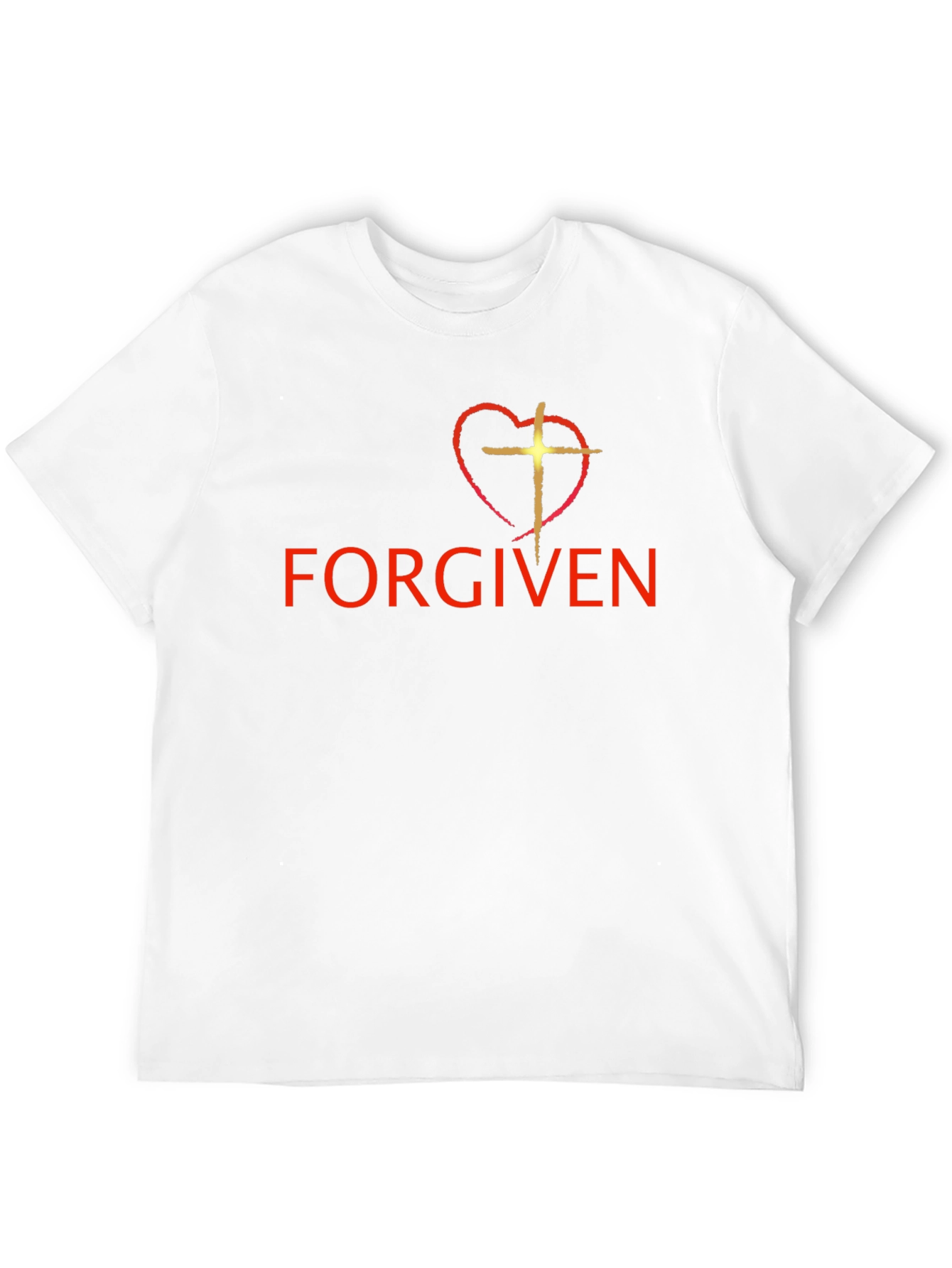 Forgiven Heart Cross Graphic T-Shirt