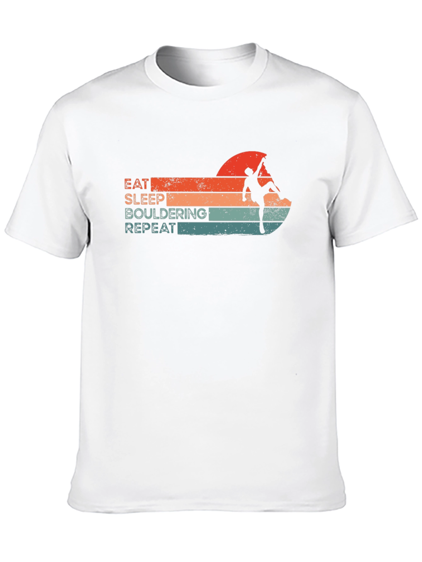 Eat Sleep Bouldering Repeat Graphic Tee
