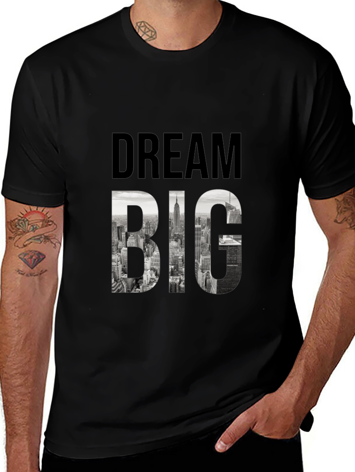 Dream Big Graphic Tee - Black