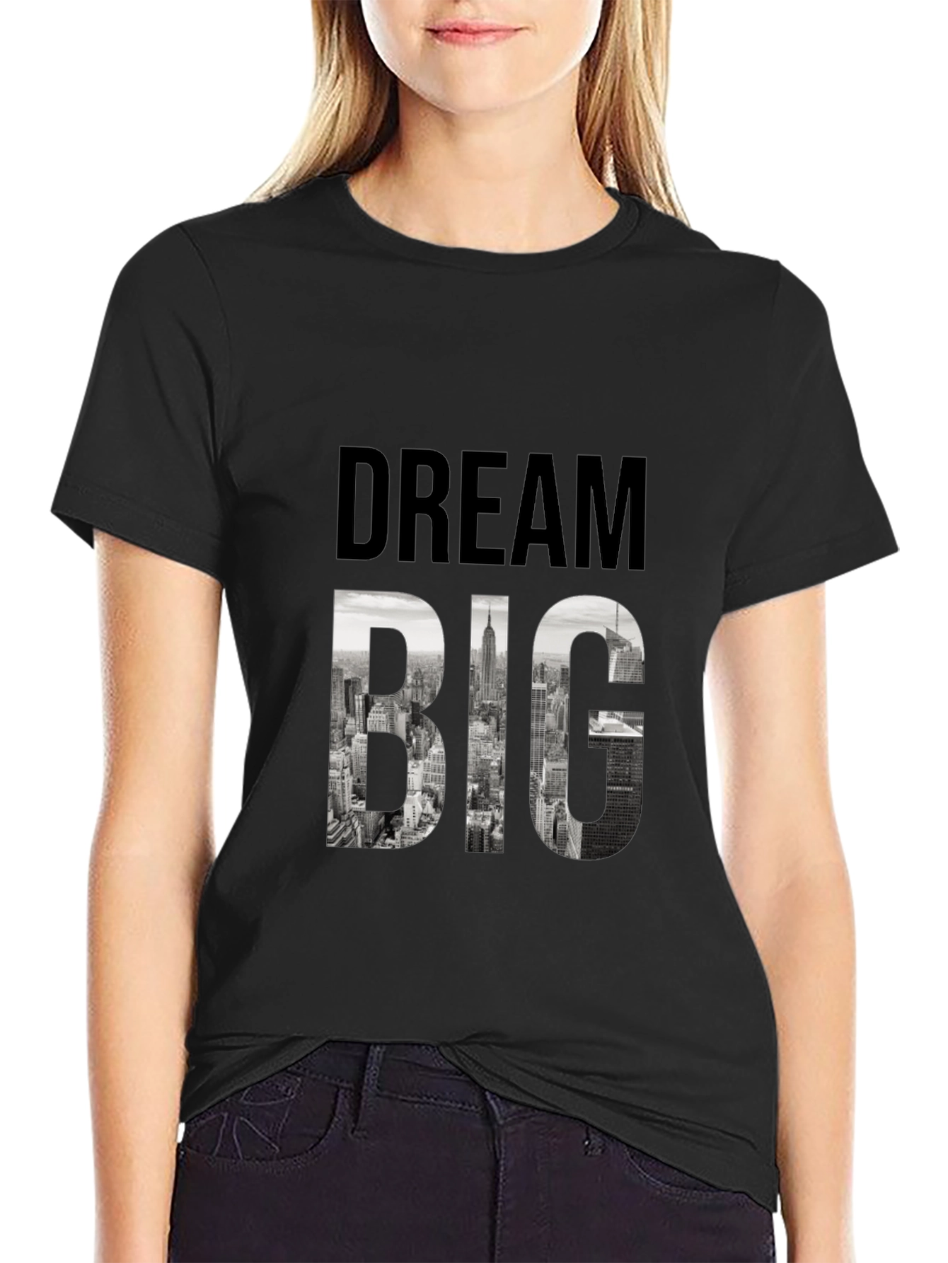 Dream Big Graphic Tee - Black